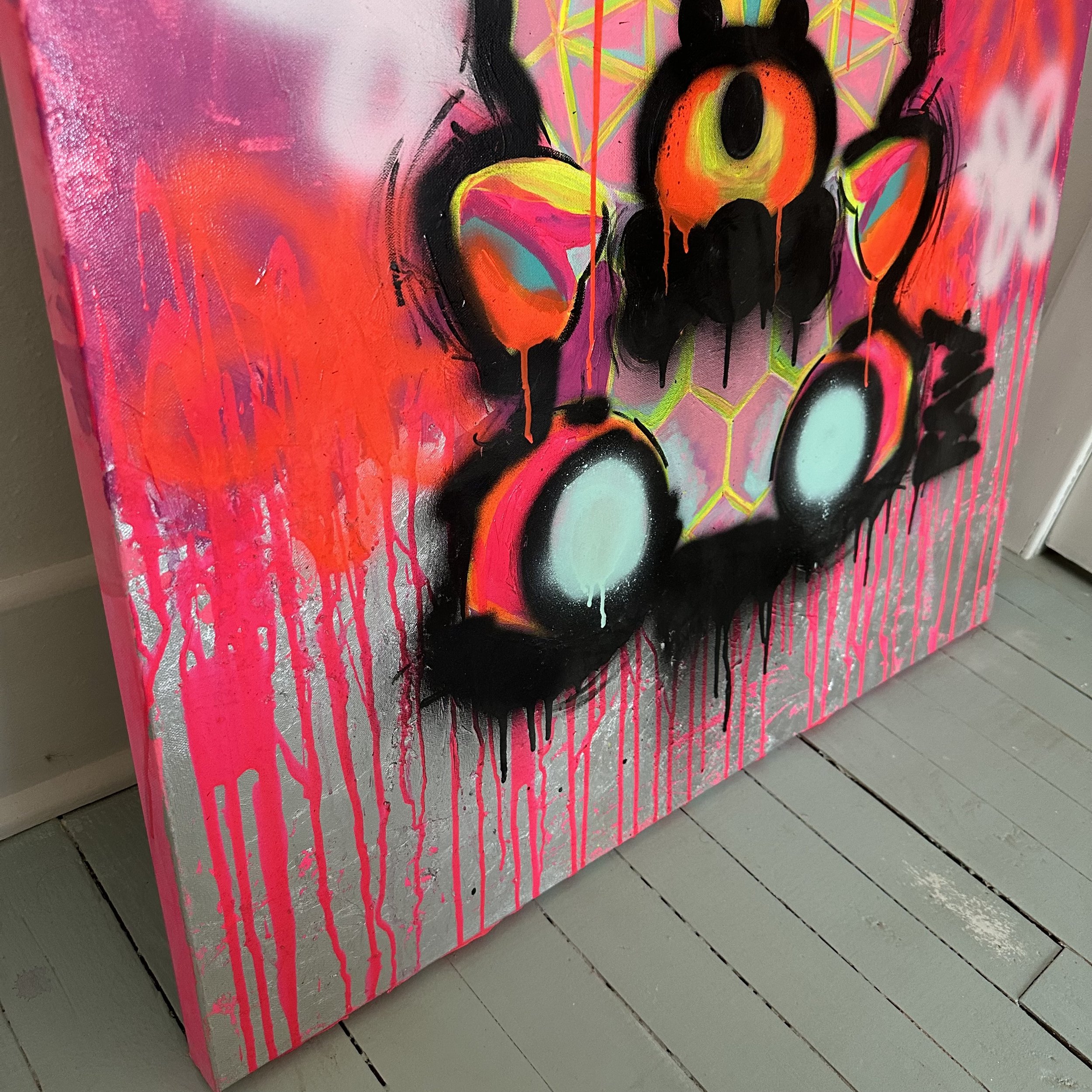 Disco Teddy Art by RAW - POP ARTIST @RAWARTOFFICIAL