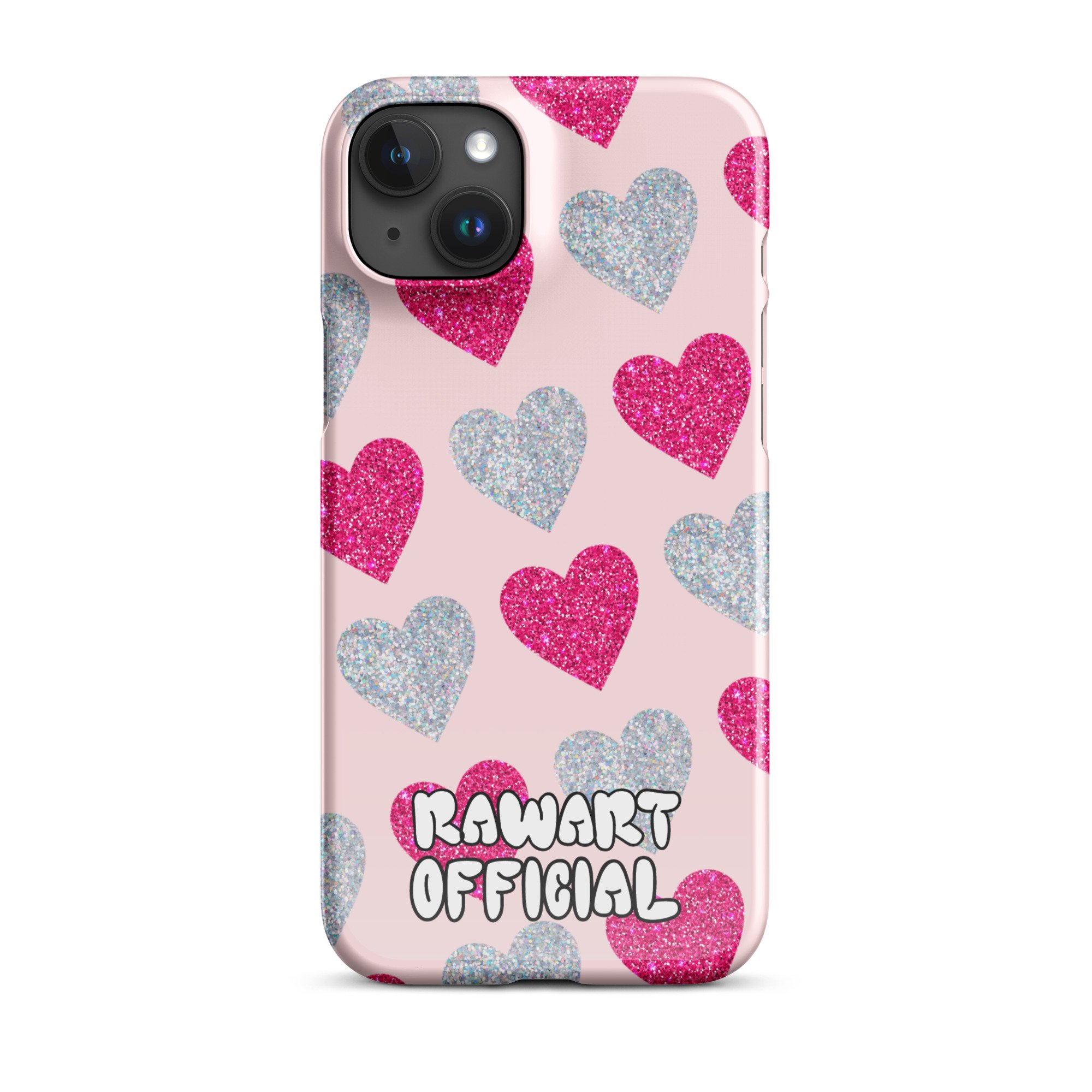 Pink Glitter Heart Valentine Snap case for iPhone® - POP ARTIST @RAWARTOFFICIAL