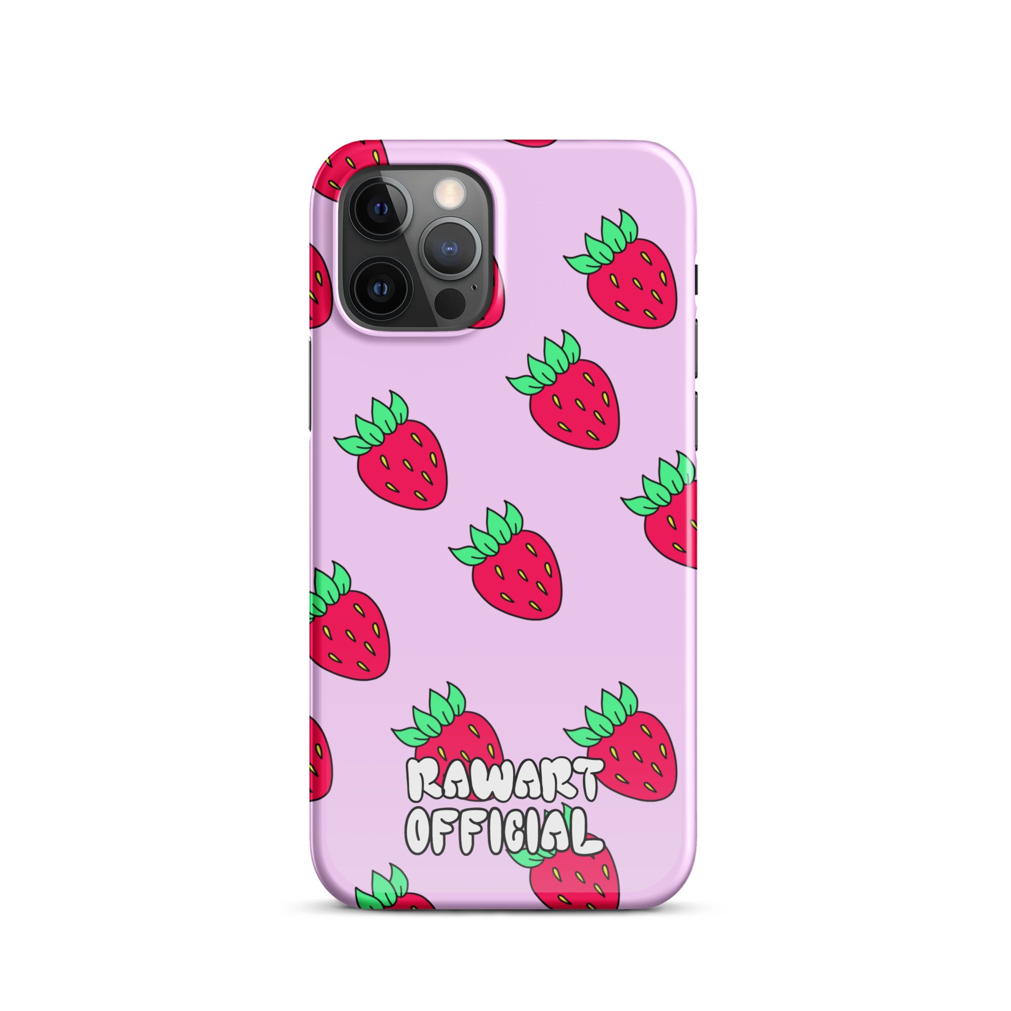 Pink Strawberry Snap case for iPhoneยฎ - POP ARTIST @RAWARTOFFICIAL