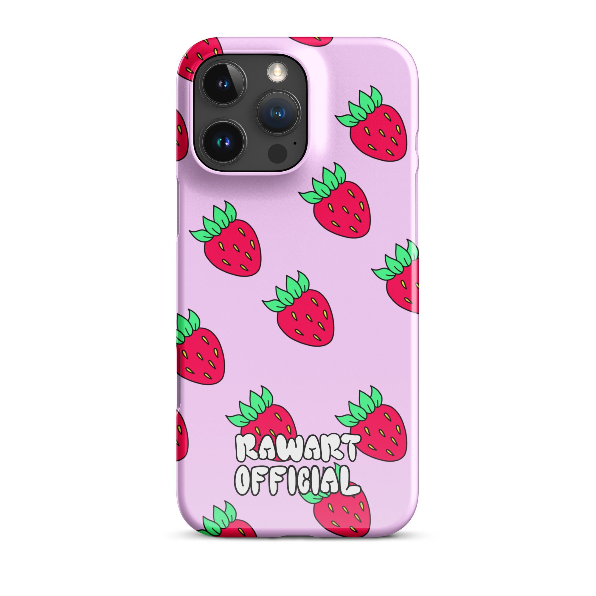 Pink Strawberry Snap case for iPhoneยฎ - POP ARTIST @RAWARTOFFICIAL