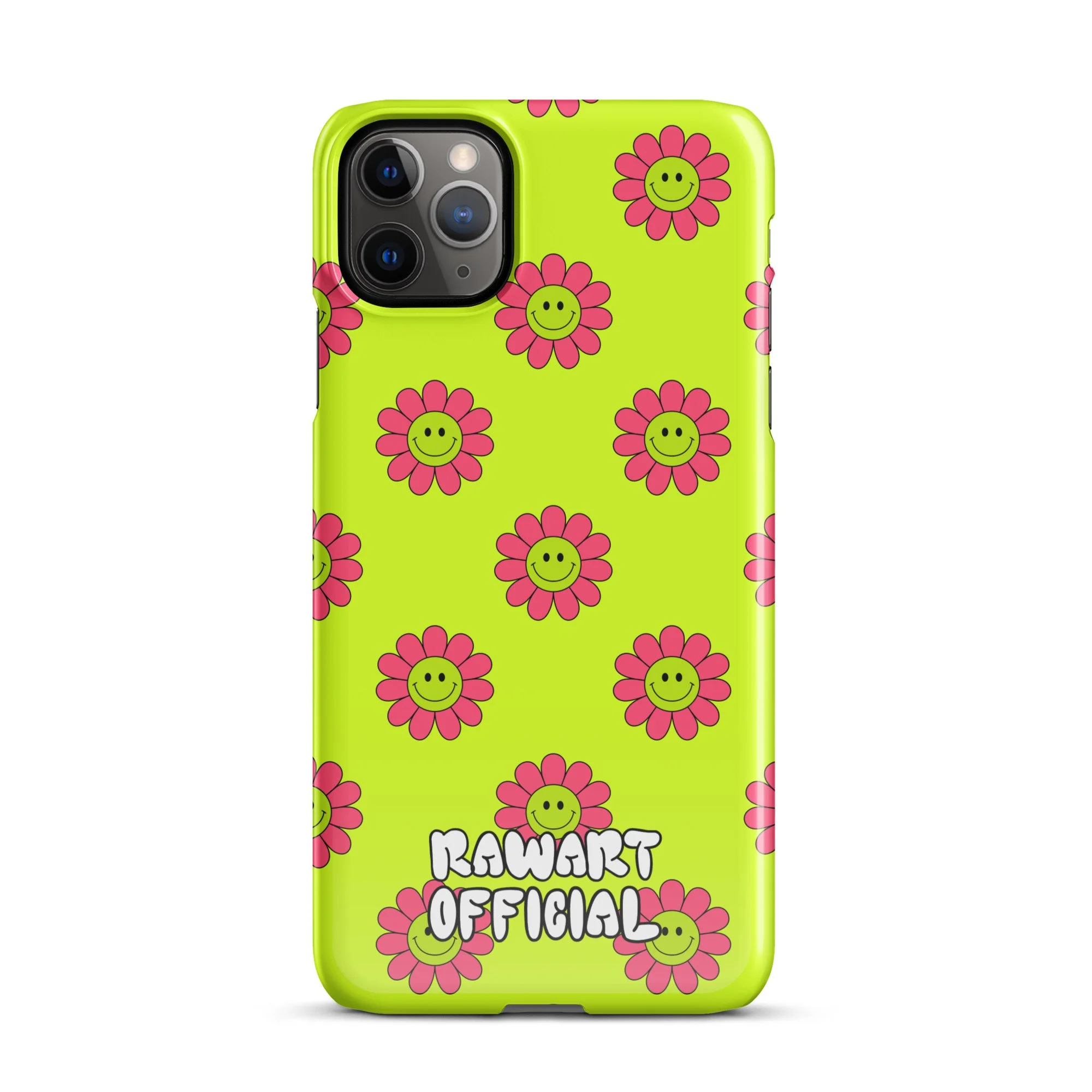 Neon Smiley Face Flower Snap case for iPhone® - POP ARTIST @RAWARTOFFICIAL