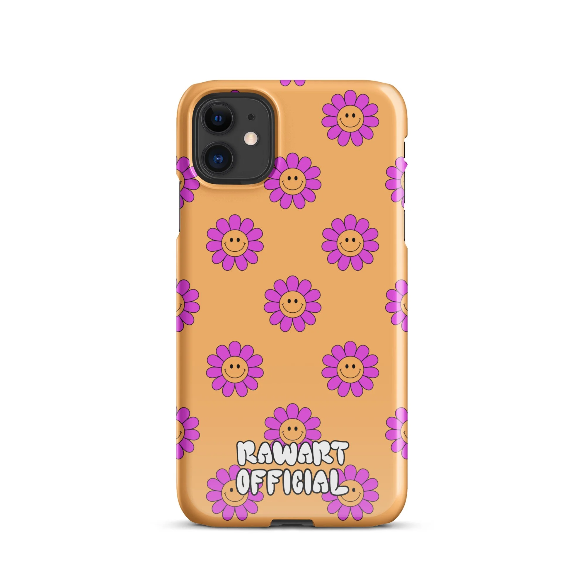 Orange Smiley Face Flower Snap case for iPhone® - POP ARTIST @RAWARTOFFICIAL
