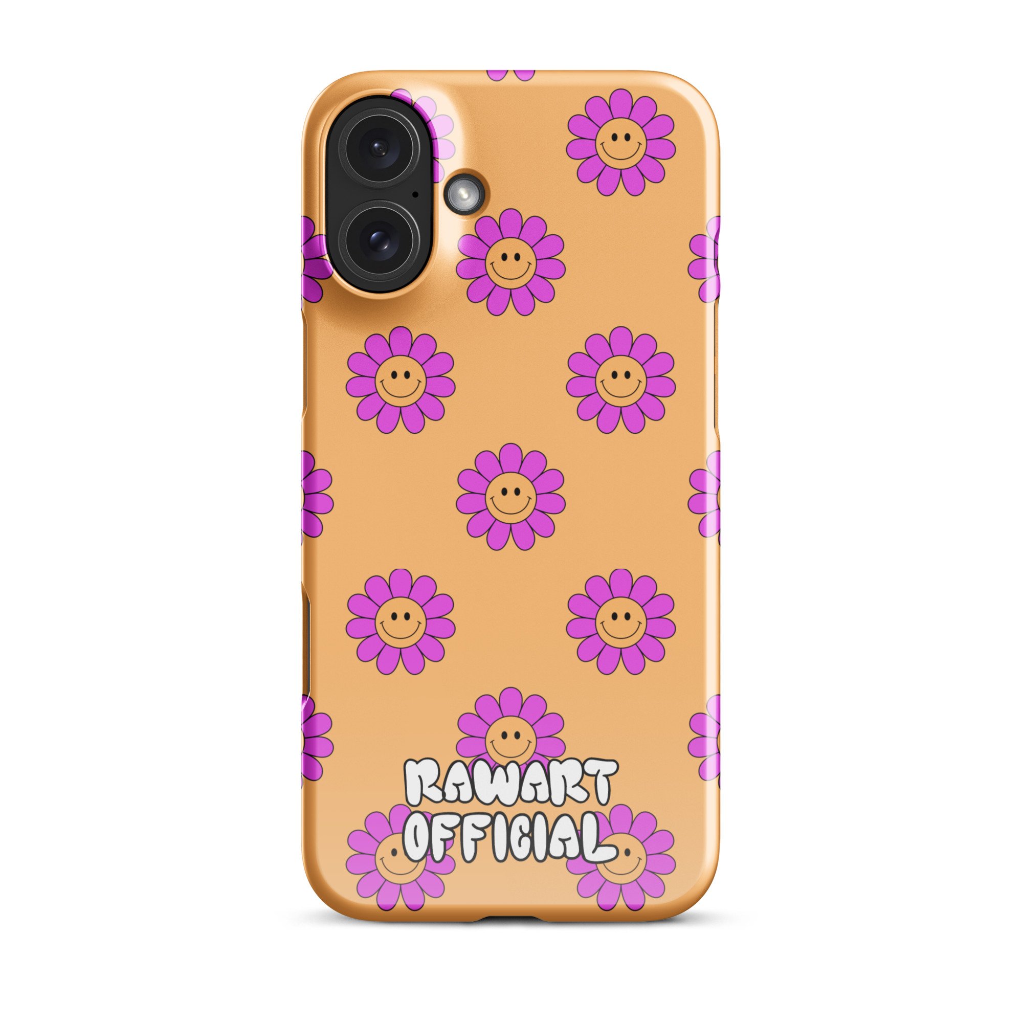 Orange Smiley Face Flower Snap case for iPhone® - POP ARTIST @RAWARTOFFICIAL