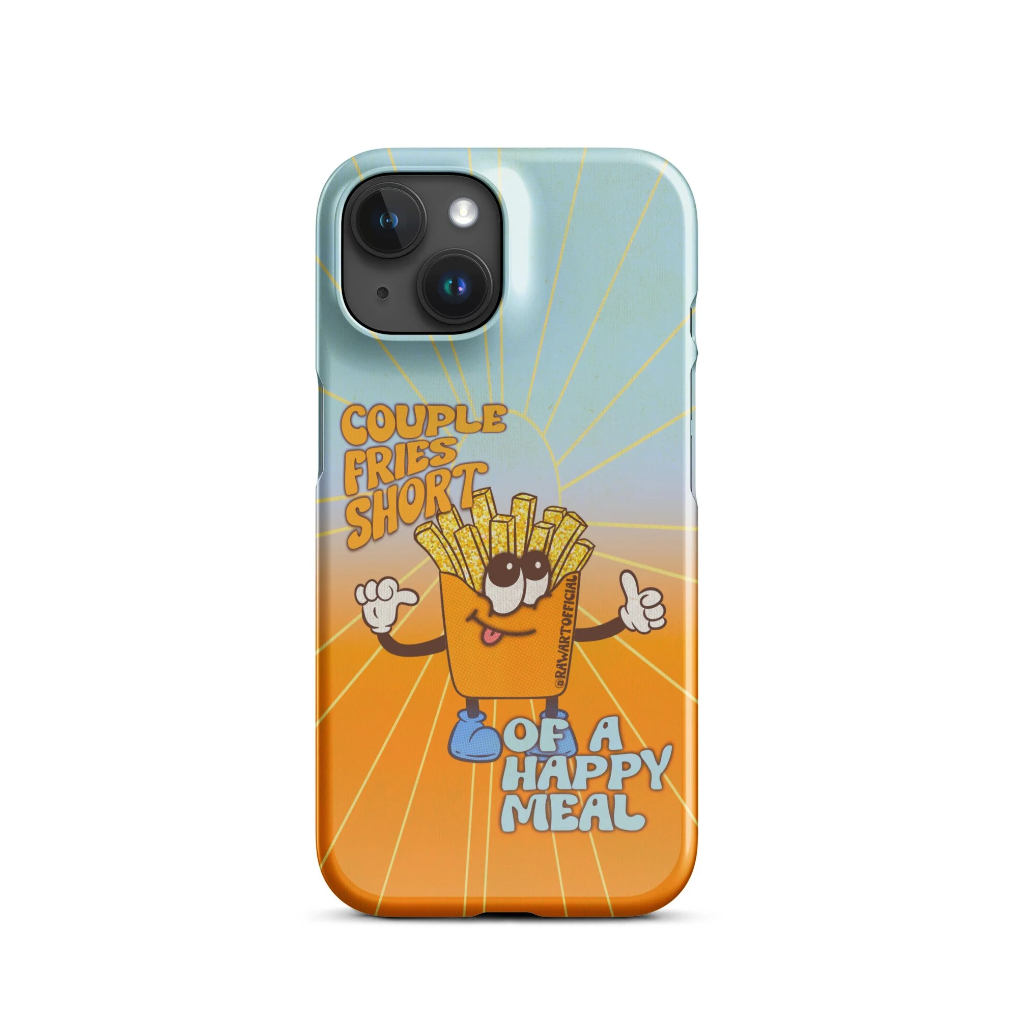 Couple Fries Short Snap case for iPhone® - POP ARTIST @RAWARTOFFICIAL
