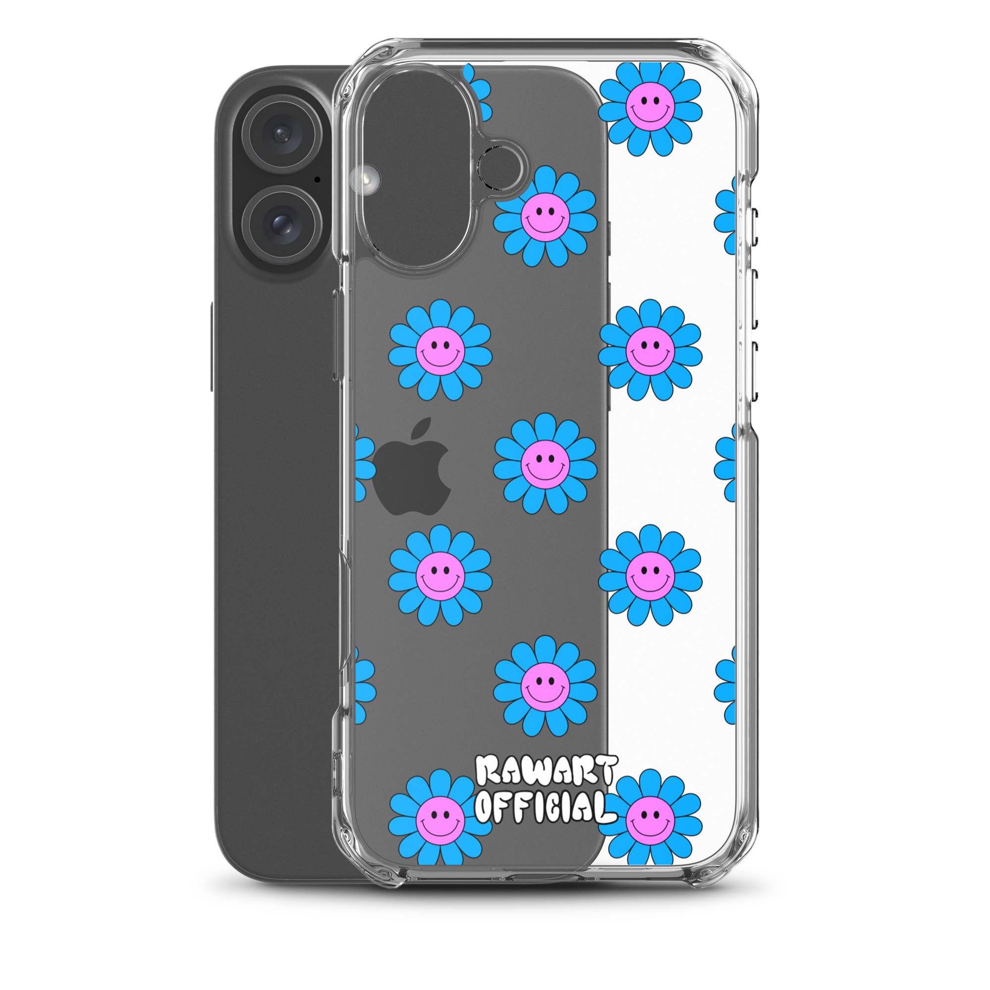 Smiley Face Flower Clear Case for iPhone® - POP ARTIST @RAWARTOFFICIAL