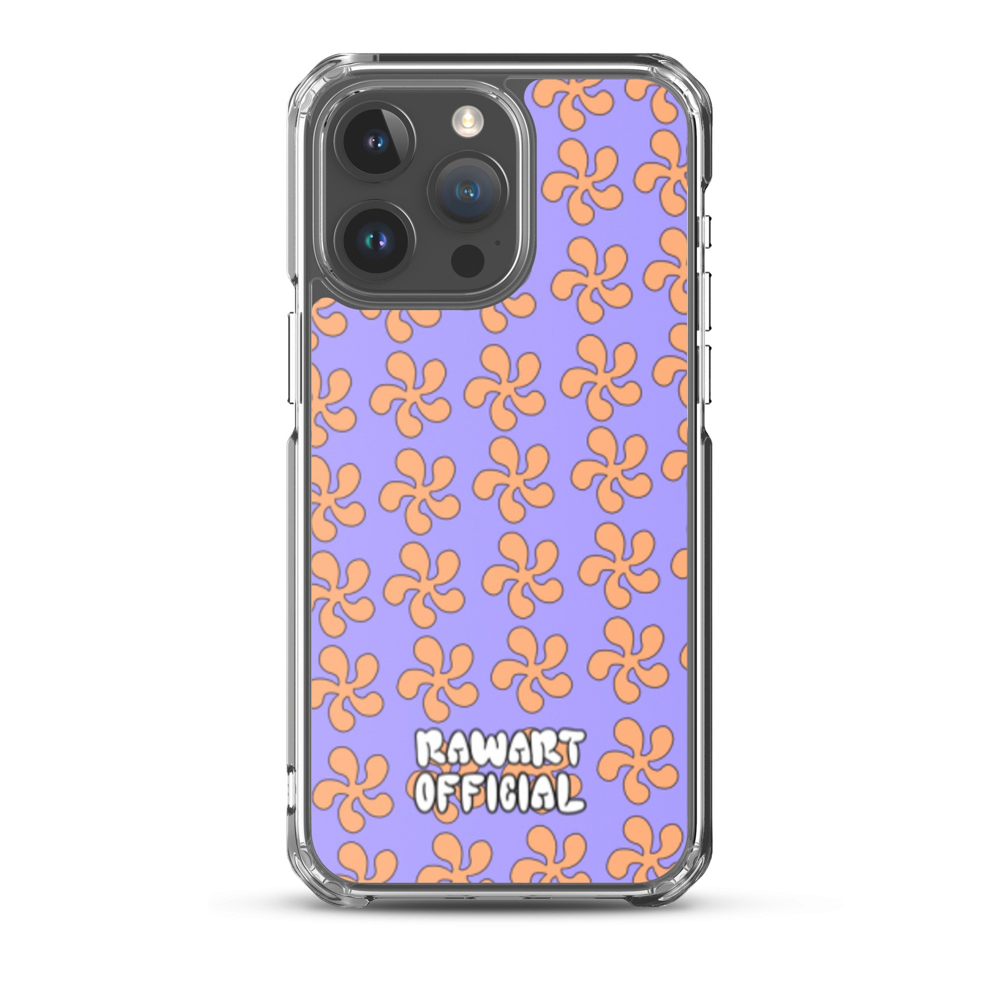 Purple Flower Power MagSafe® Clear Case for iPhone® - POP ARTIST @RAWARTOFFICIAL