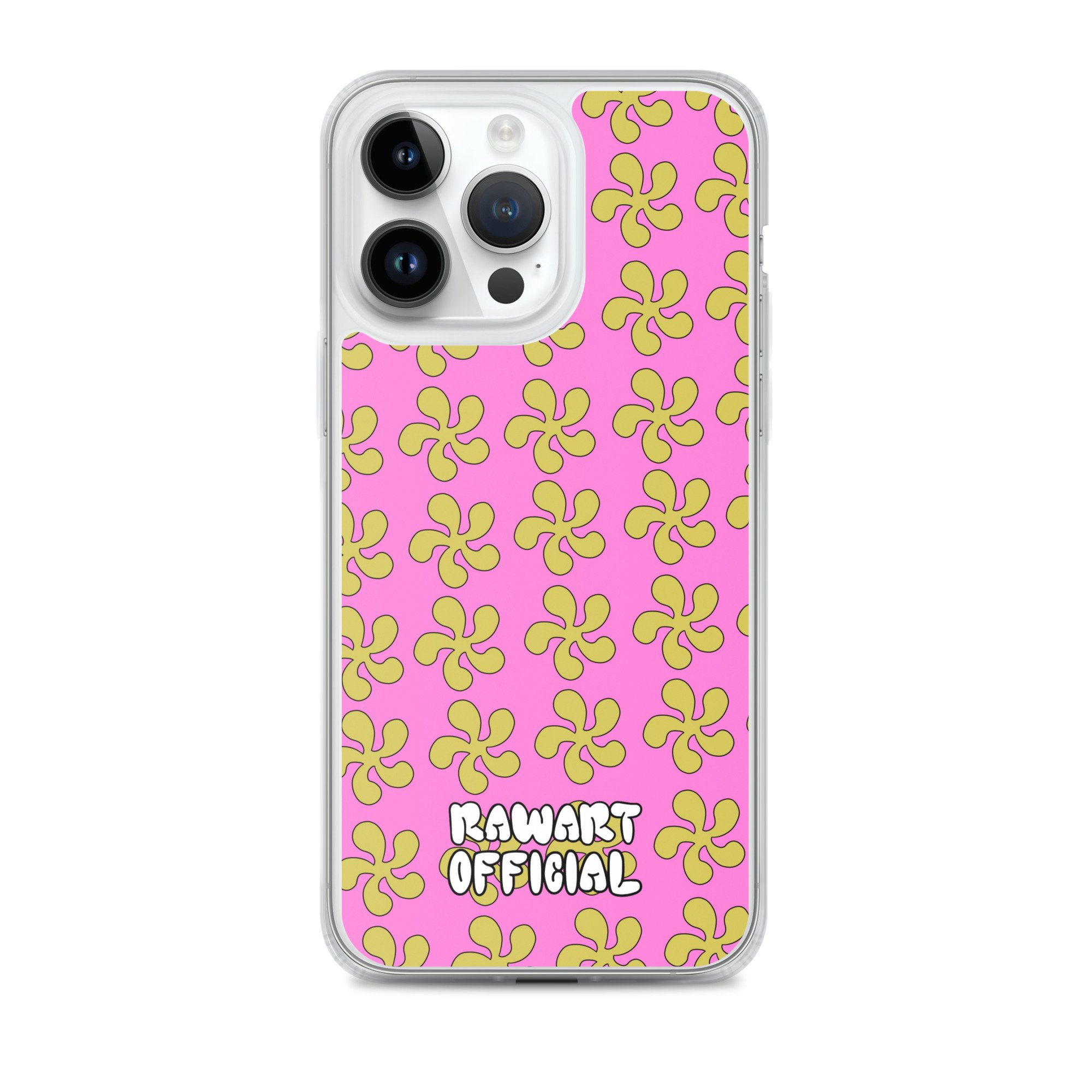 Pink Flower Power MagSafe® Clear Case for iPhone® - POP ARTIST @RAWARTOFFICIAL