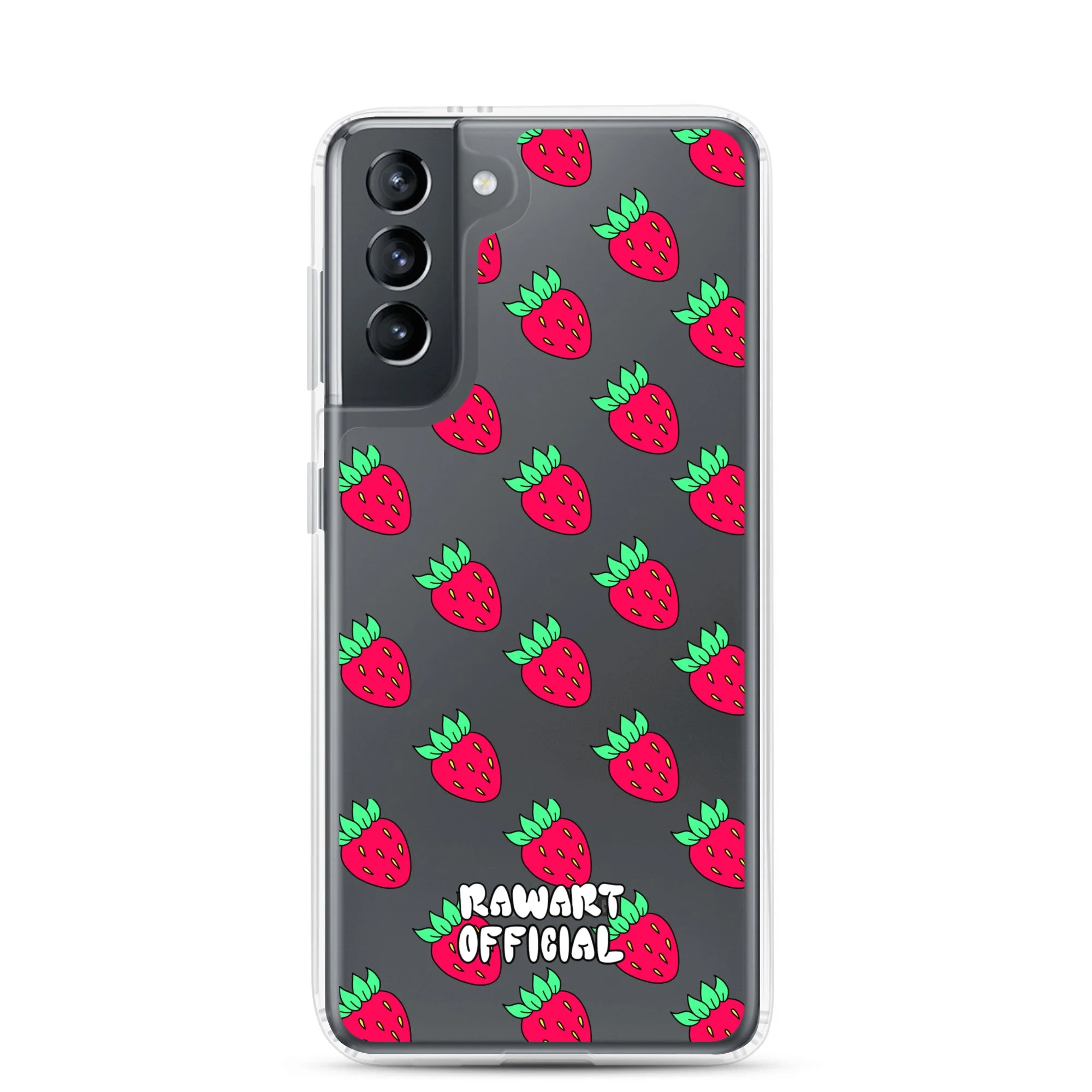 Strawberry Clear Case for Samsungยฎ - POP ARTIST @RAWARTOFFICIAL