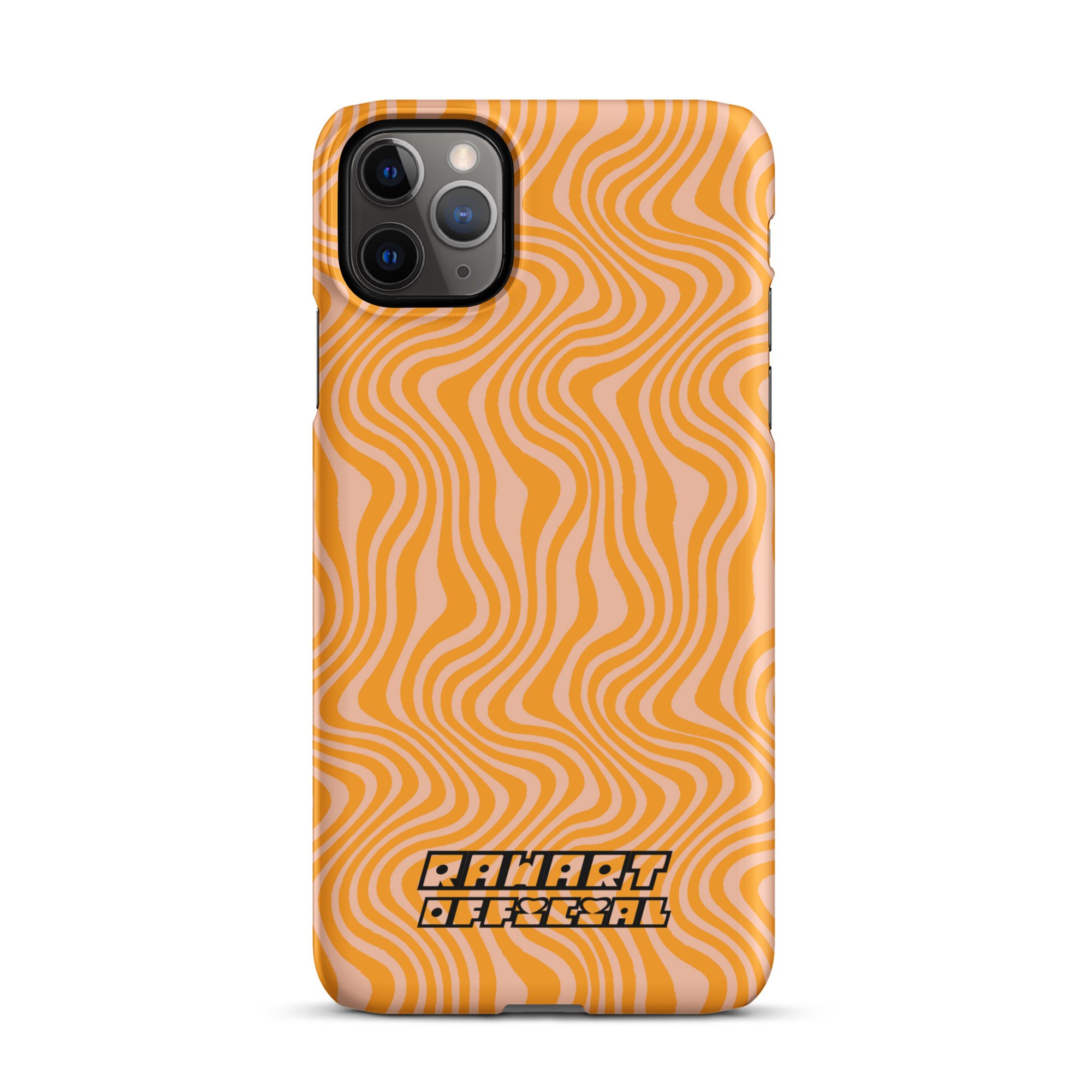 Orange Retro Wavy Lines Snap case for iPhone® - POP ARTIST @RAWARTOFFICIAL