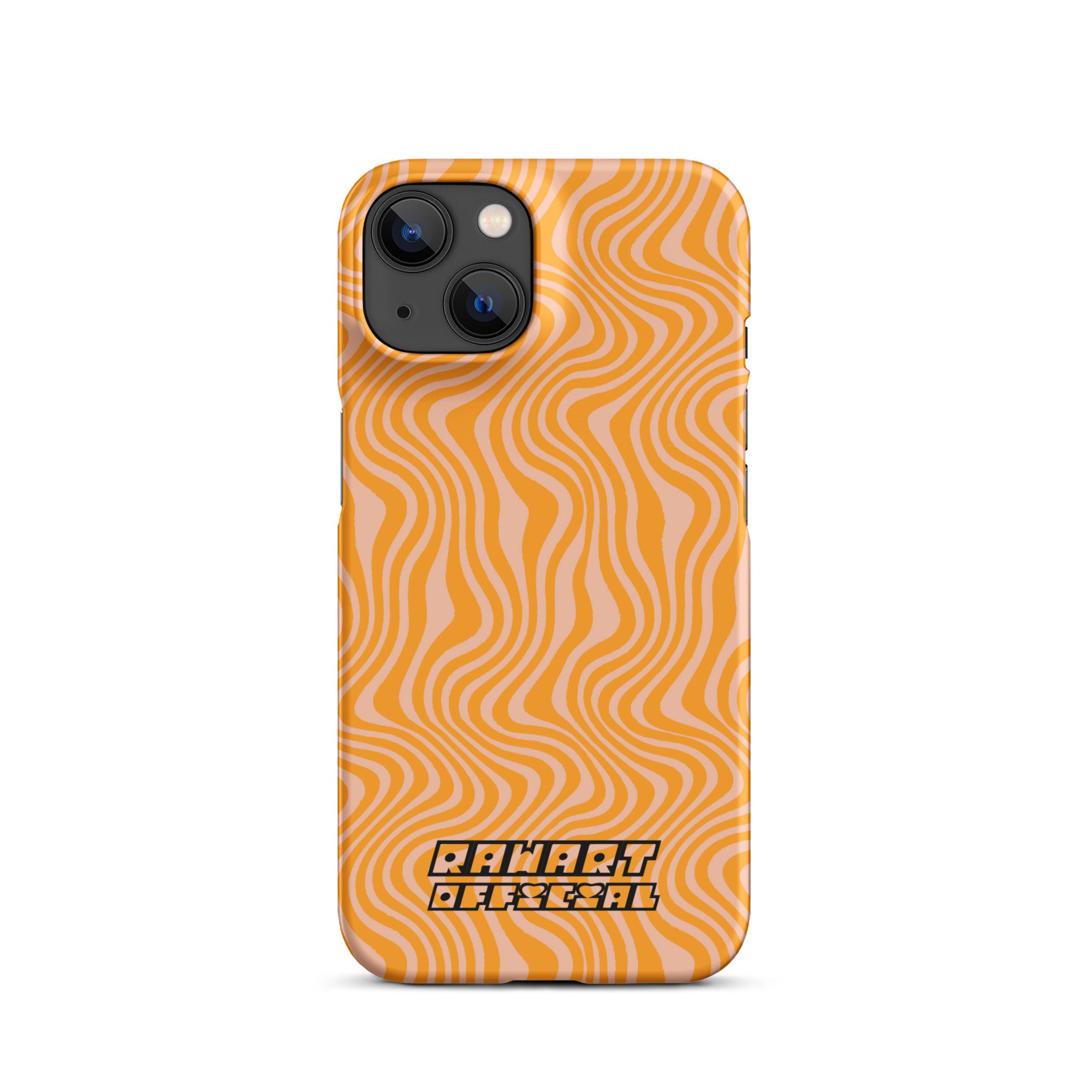 Orange Retro Wavy Lines Snap case for iPhone® - POP ARTIST @RAWARTOFFICIAL