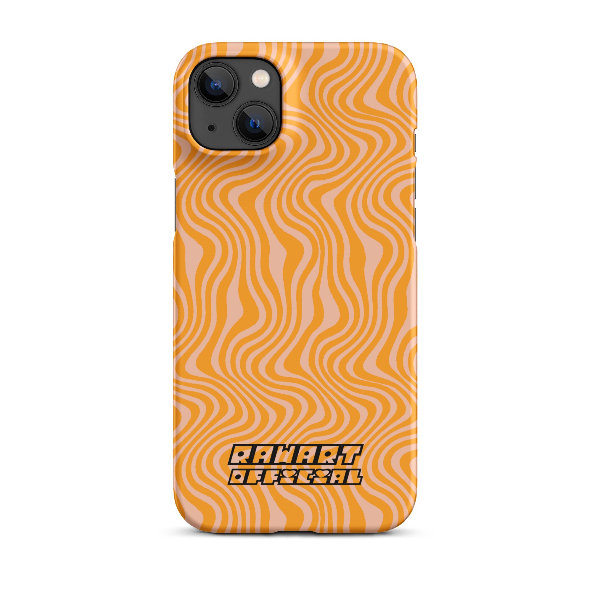 Orange Retro Wavy Lines Snap case for iPhone® - POP ARTIST @RAWARTOFFICIAL