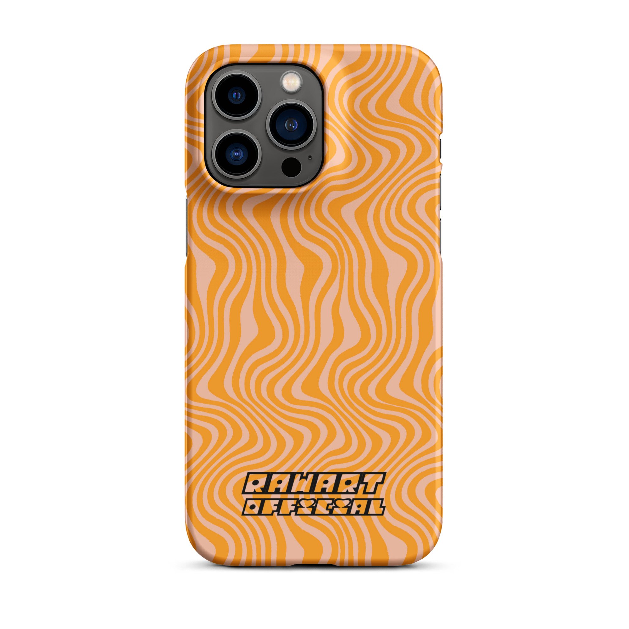 Orange Retro Wavy Lines Snap case for iPhone® - POP ARTIST @RAWARTOFFICIAL