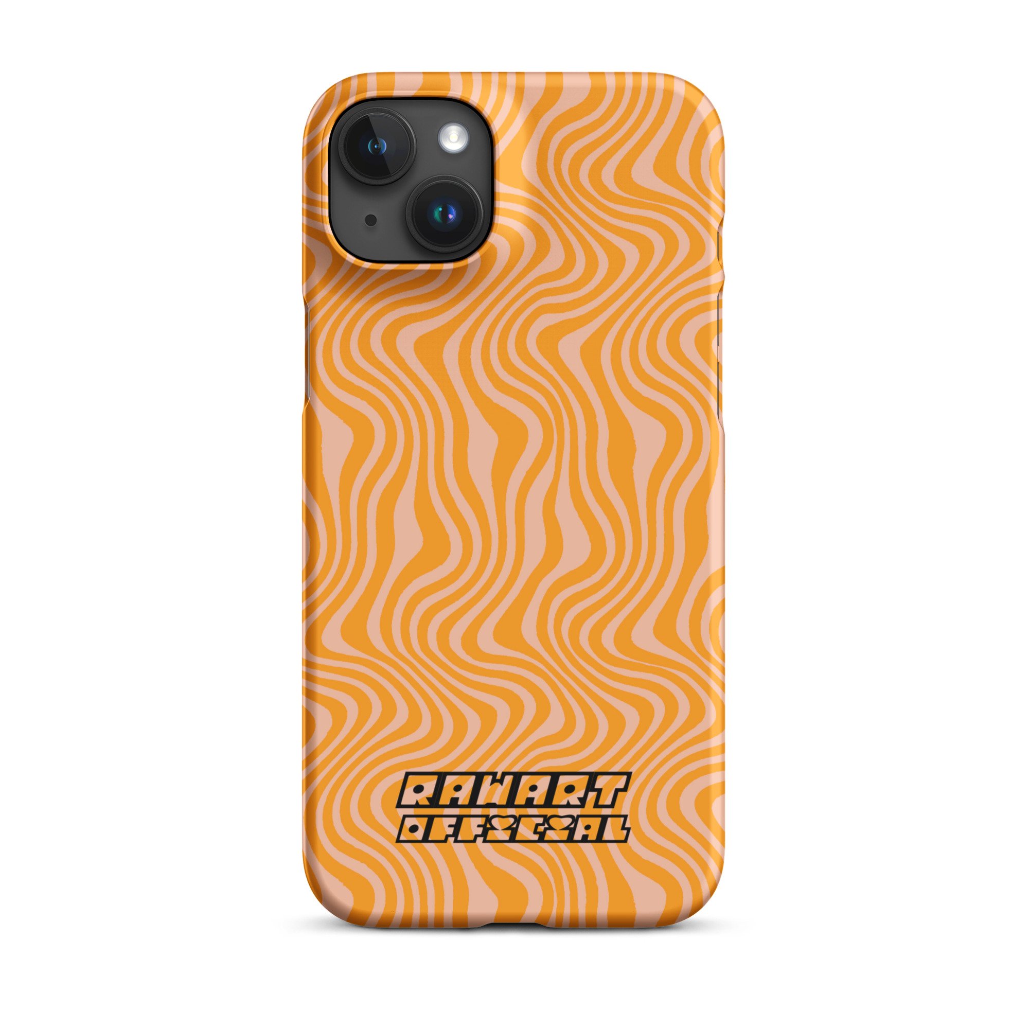 Orange Retro Wavy Lines Snap case for iPhone® - POP ARTIST @RAWARTOFFICIAL