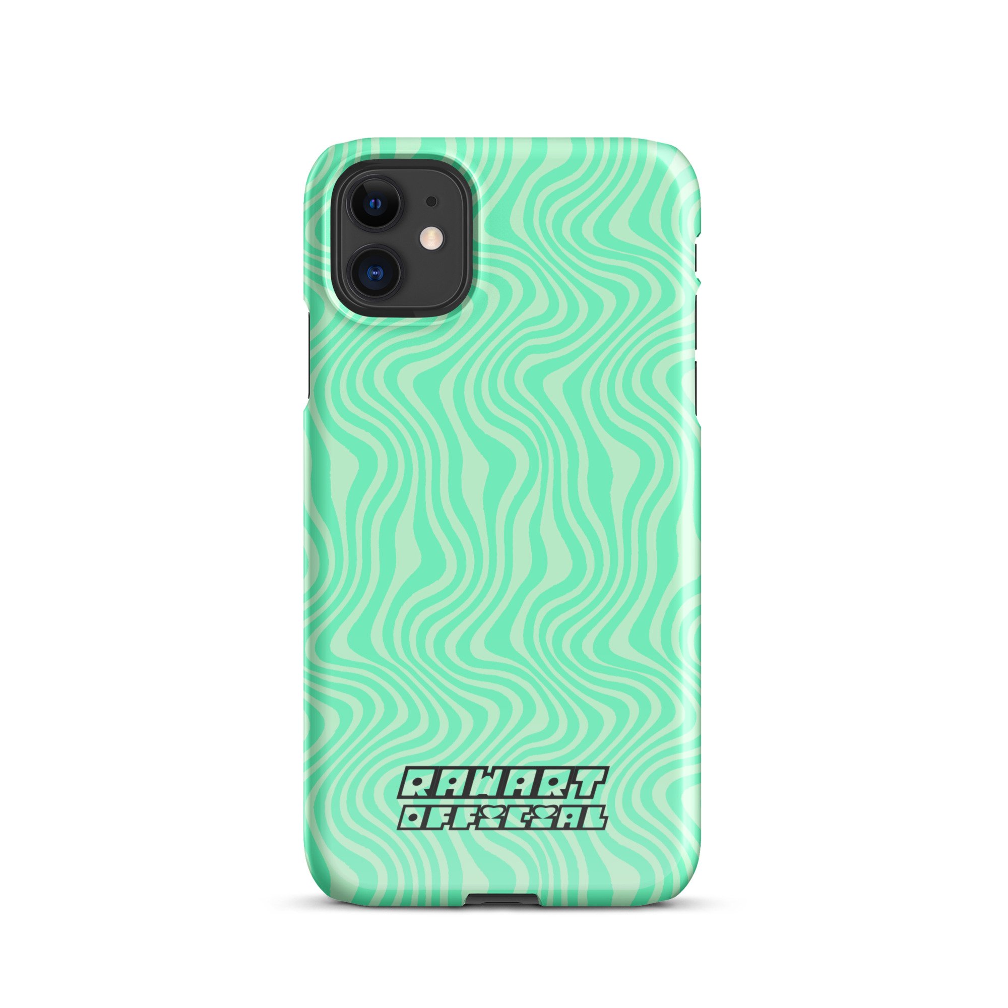 Green Retro Wavy Lines Snap case for iPhone® - POP ARTIST @RAWARTOFFICIAL