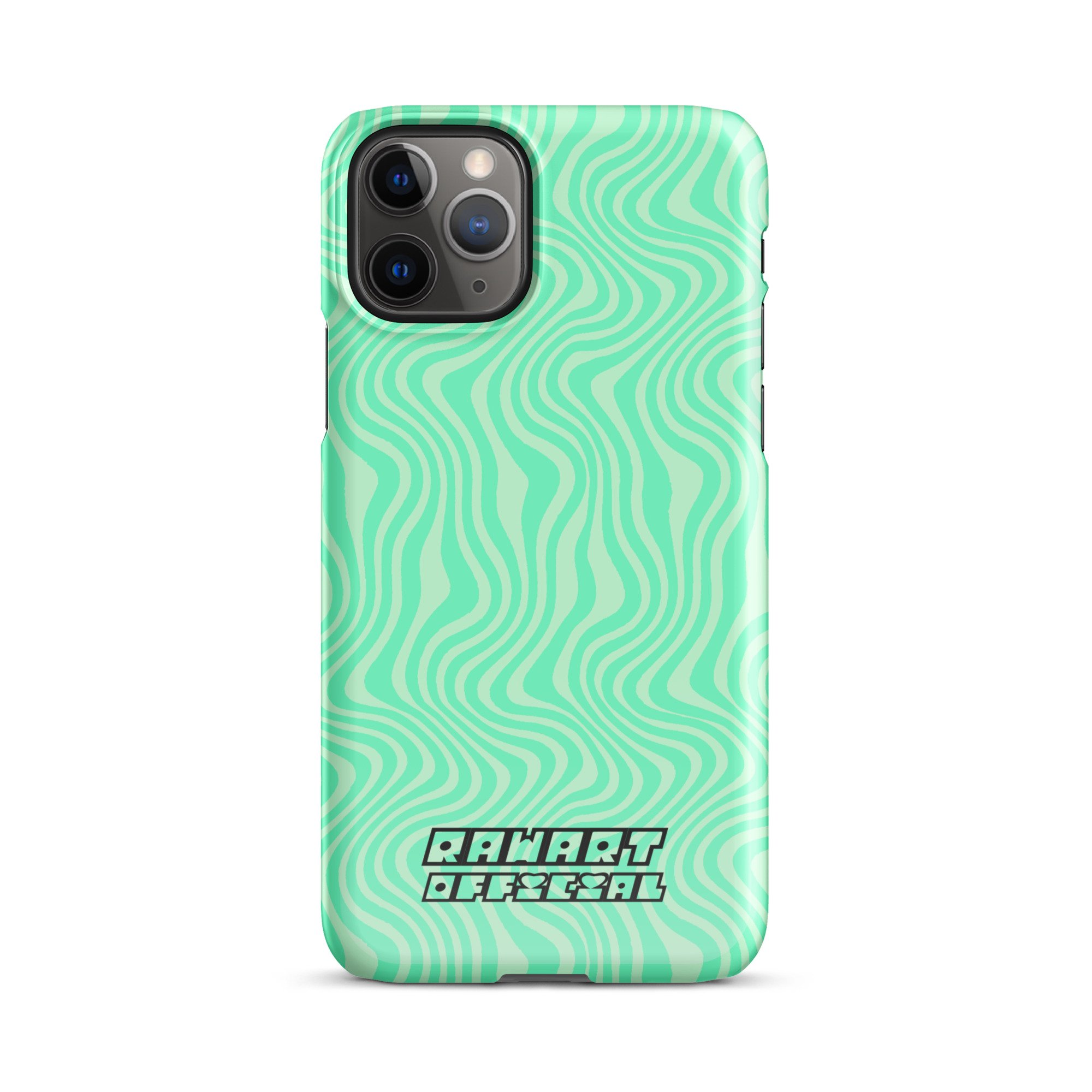 Green Retro Wavy Lines Snap case for iPhone® - POP ARTIST @RAWARTOFFICIAL