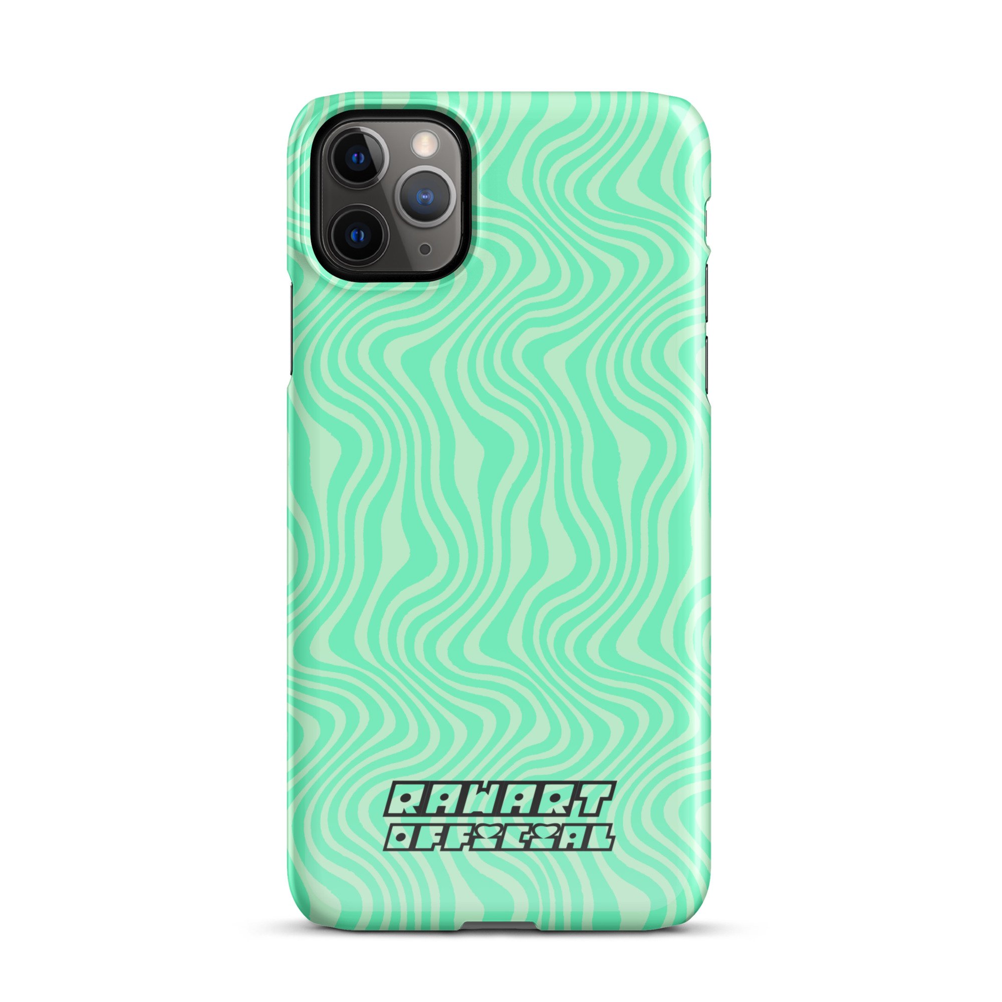 Green Retro Wavy Lines Snap case for iPhone® - POP ARTIST @RAWARTOFFICIAL
