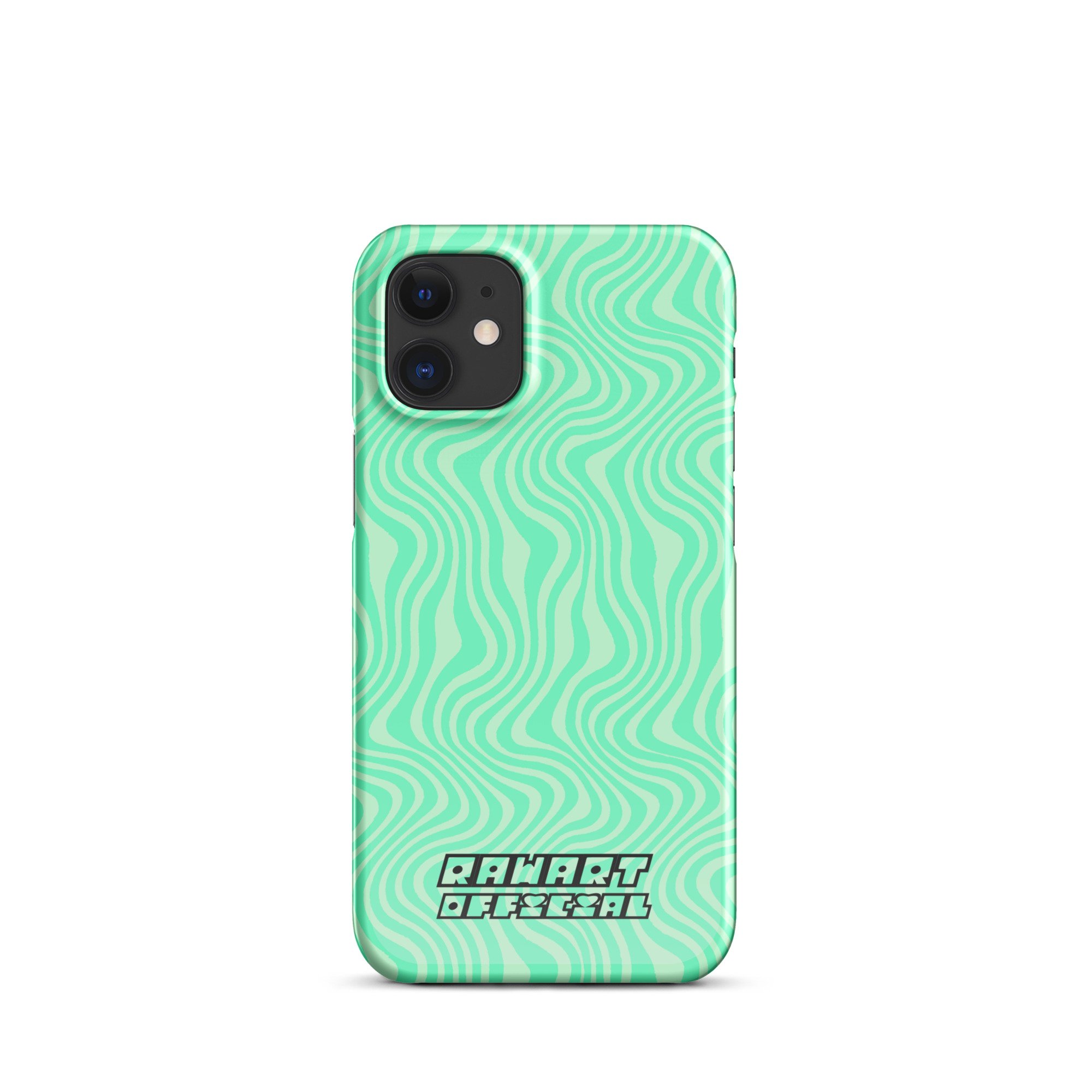 Green Retro Wavy Lines Snap case for iPhone® - POP ARTIST @RAWARTOFFICIAL