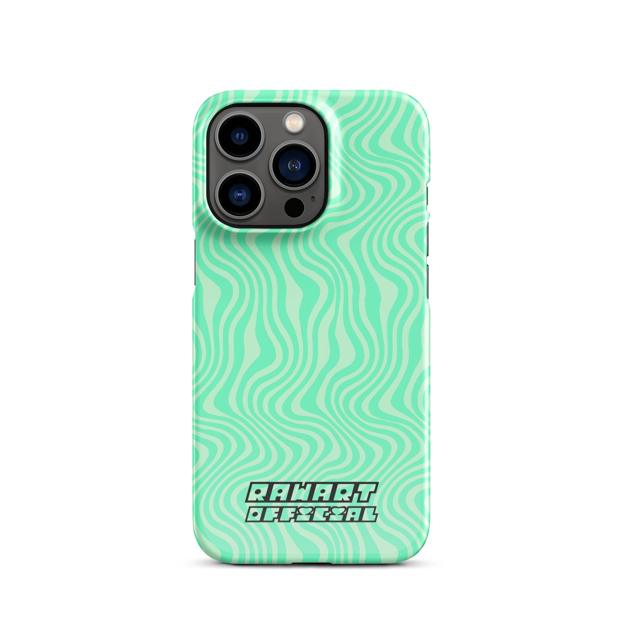 Green Retro Wavy Lines Snap case for iPhone® - POP ARTIST @RAWARTOFFICIAL