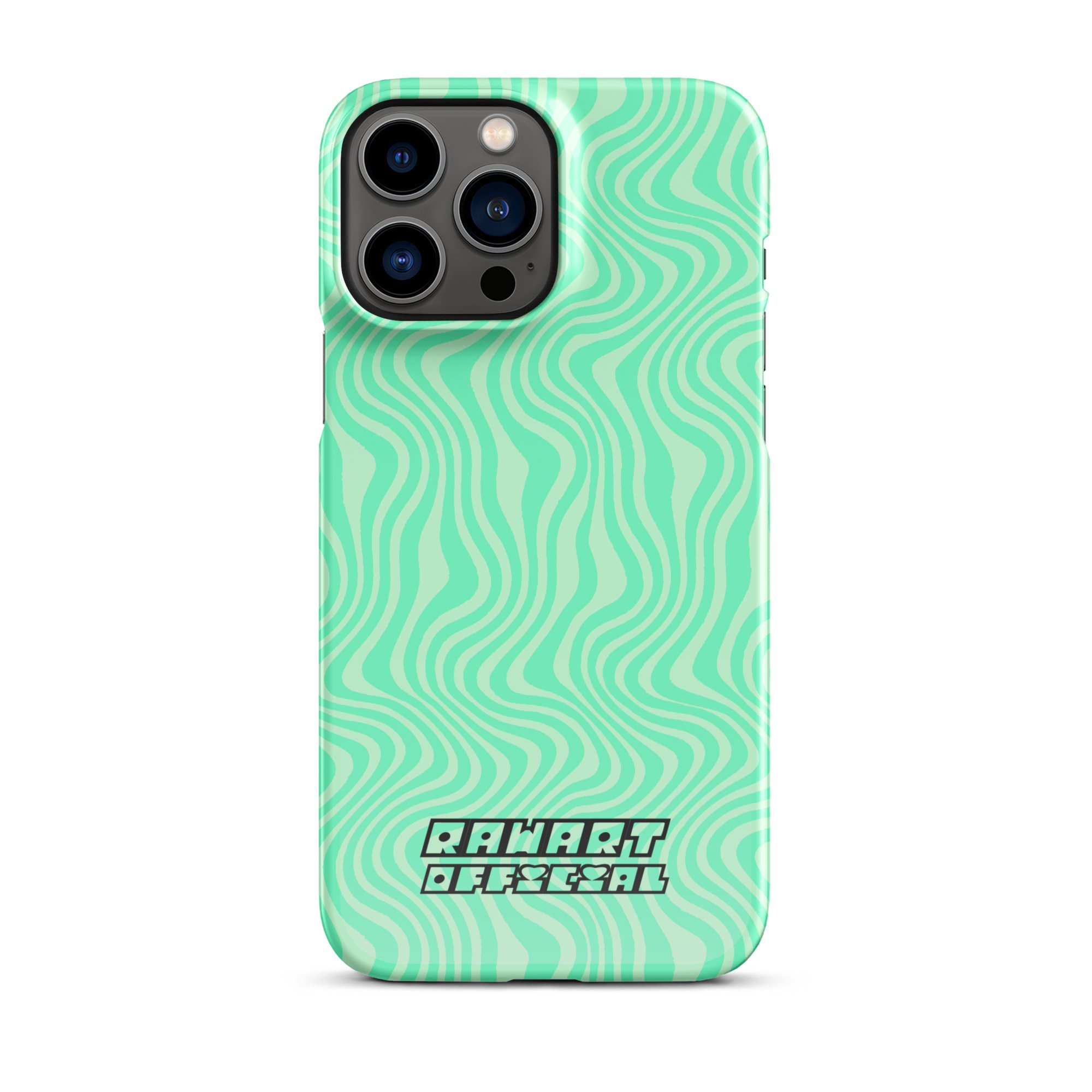 Green Retro Wavy Lines Snap case for iPhone® - POP ARTIST @RAWARTOFFICIAL