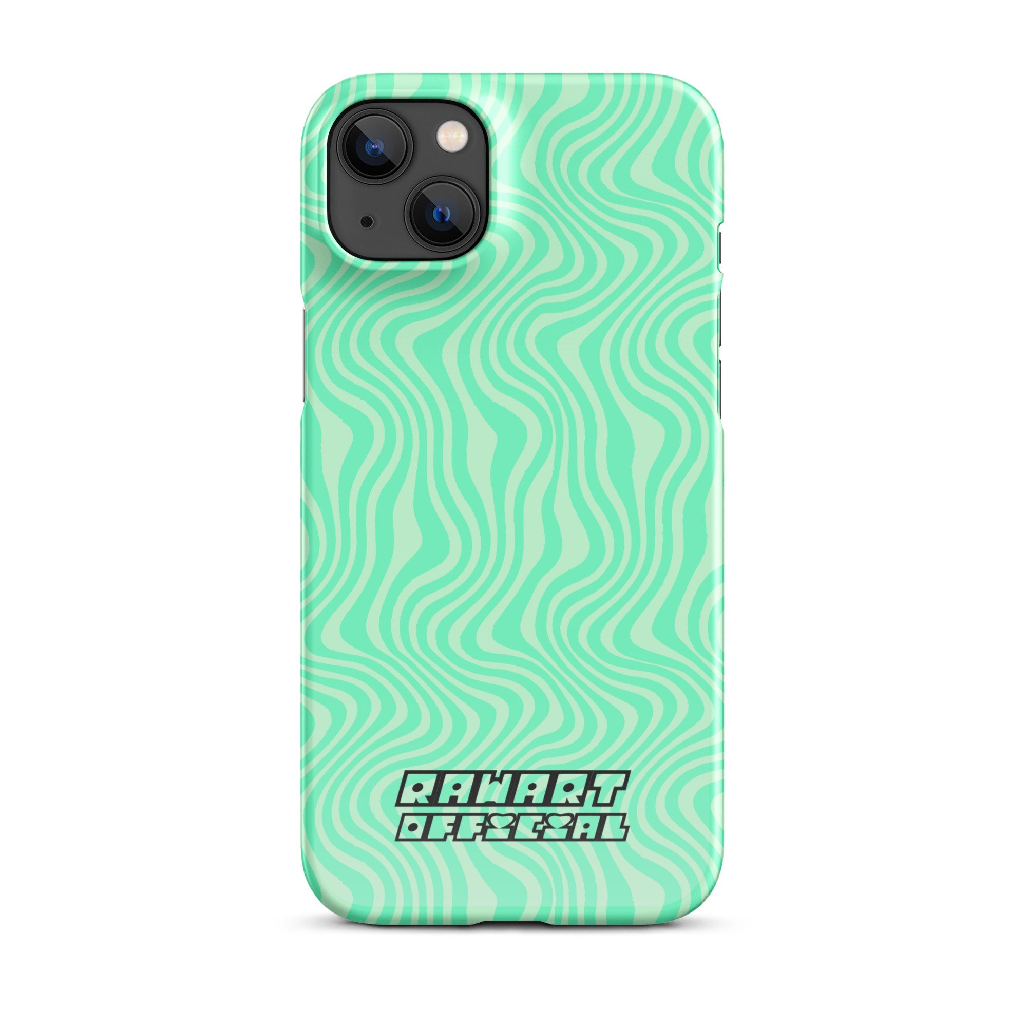 Green Retro Wavy Lines Snap case for iPhone® - POP ARTIST @RAWARTOFFICIAL