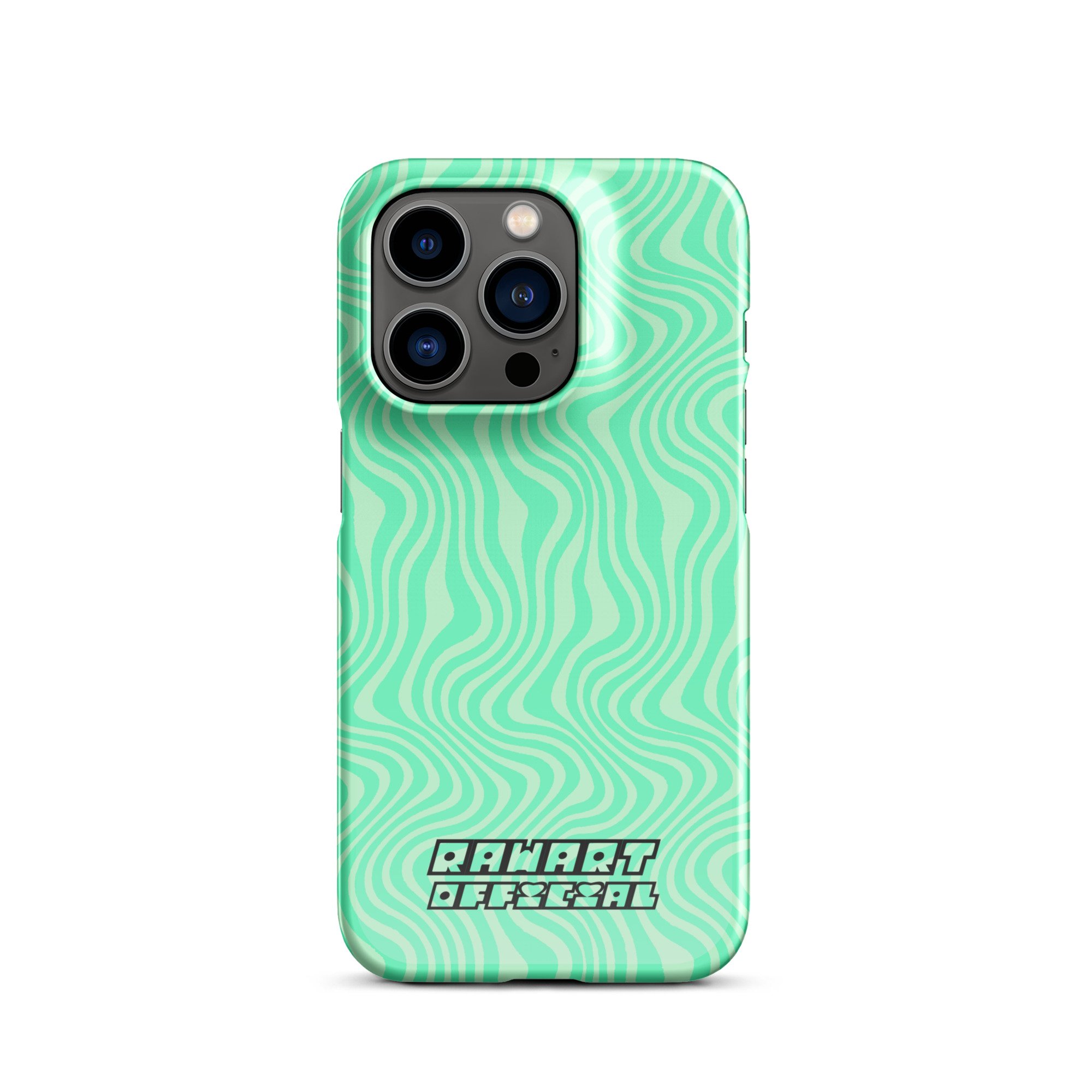 Green Retro Wavy Lines Snap case for iPhone® - POP ARTIST @RAWARTOFFICIAL