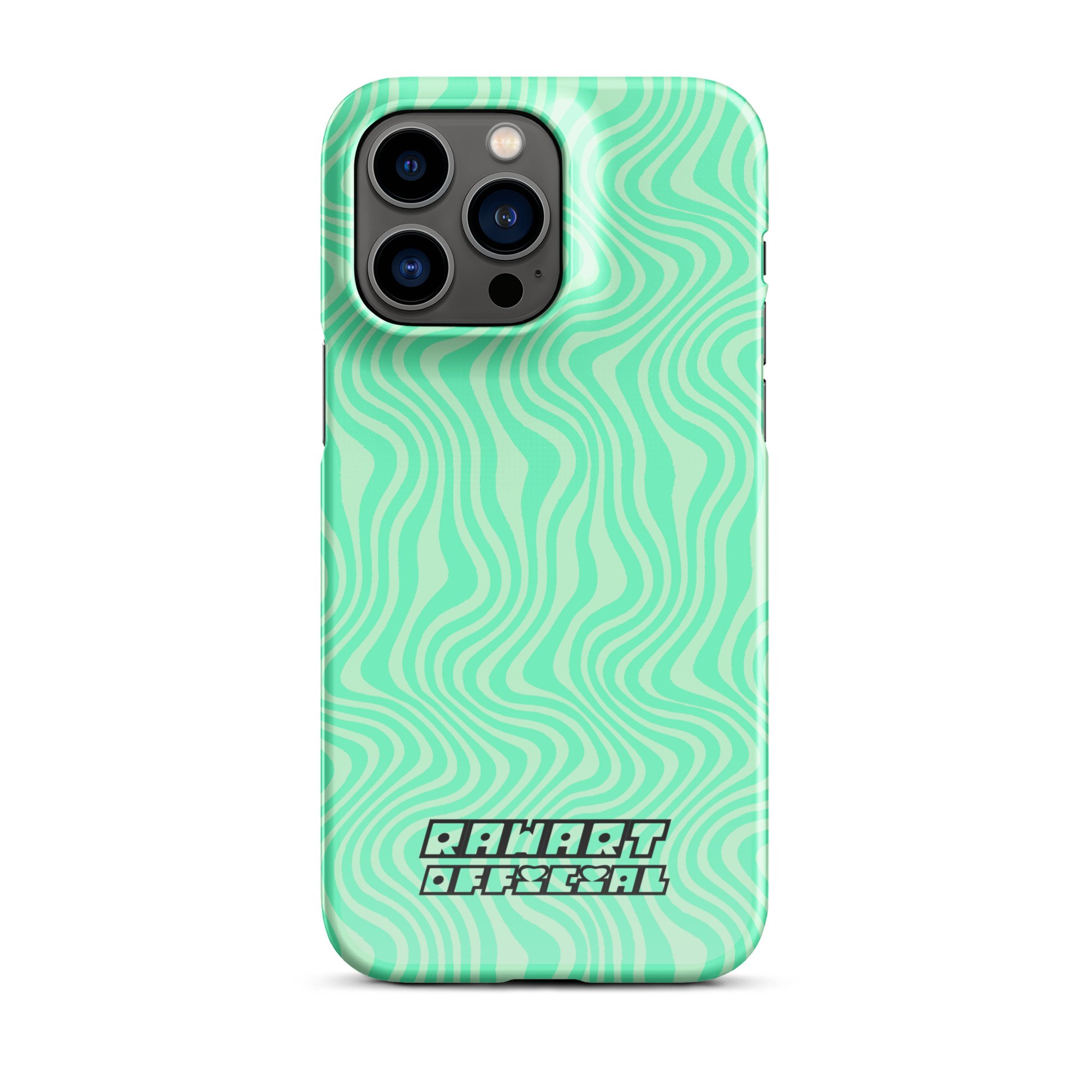 Green Retro Wavy Lines Snap case for iPhone® - POP ARTIST @RAWARTOFFICIAL