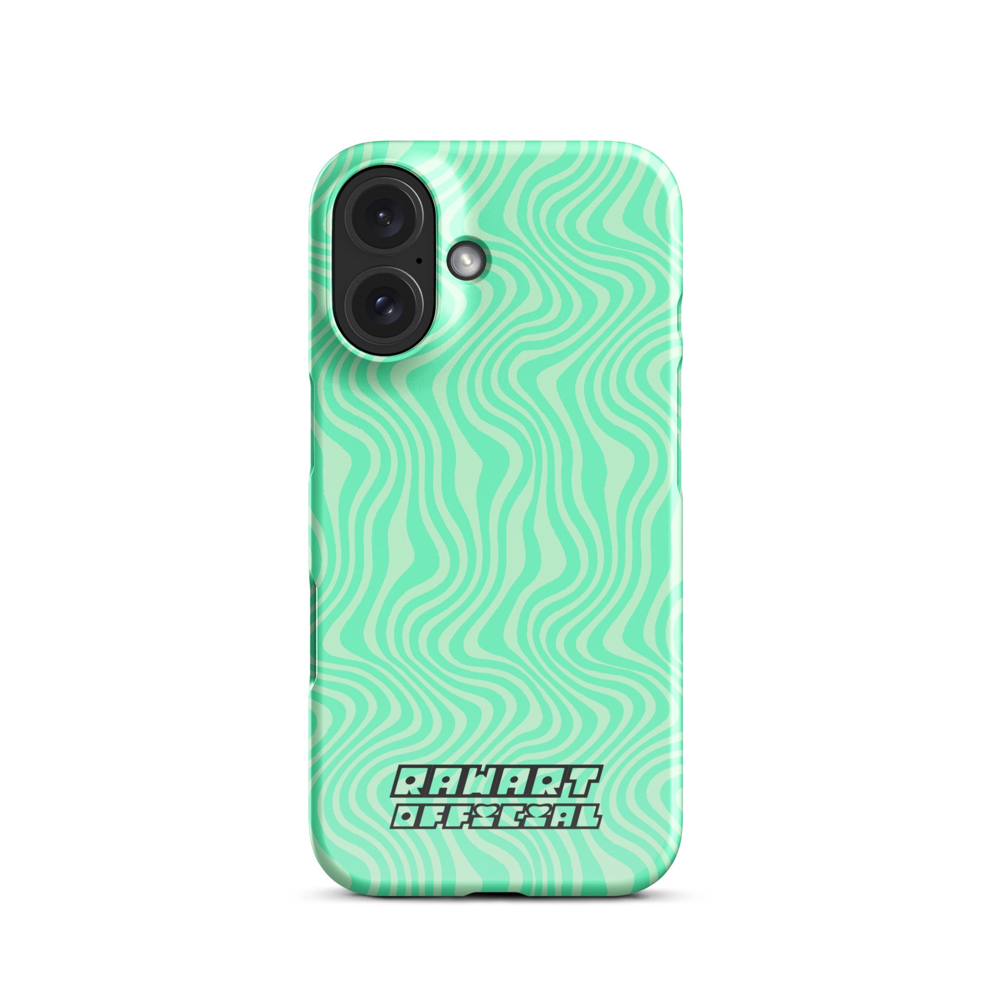 Green Retro Wavy Lines Snap case for iPhone® - POP ARTIST @RAWARTOFFICIAL