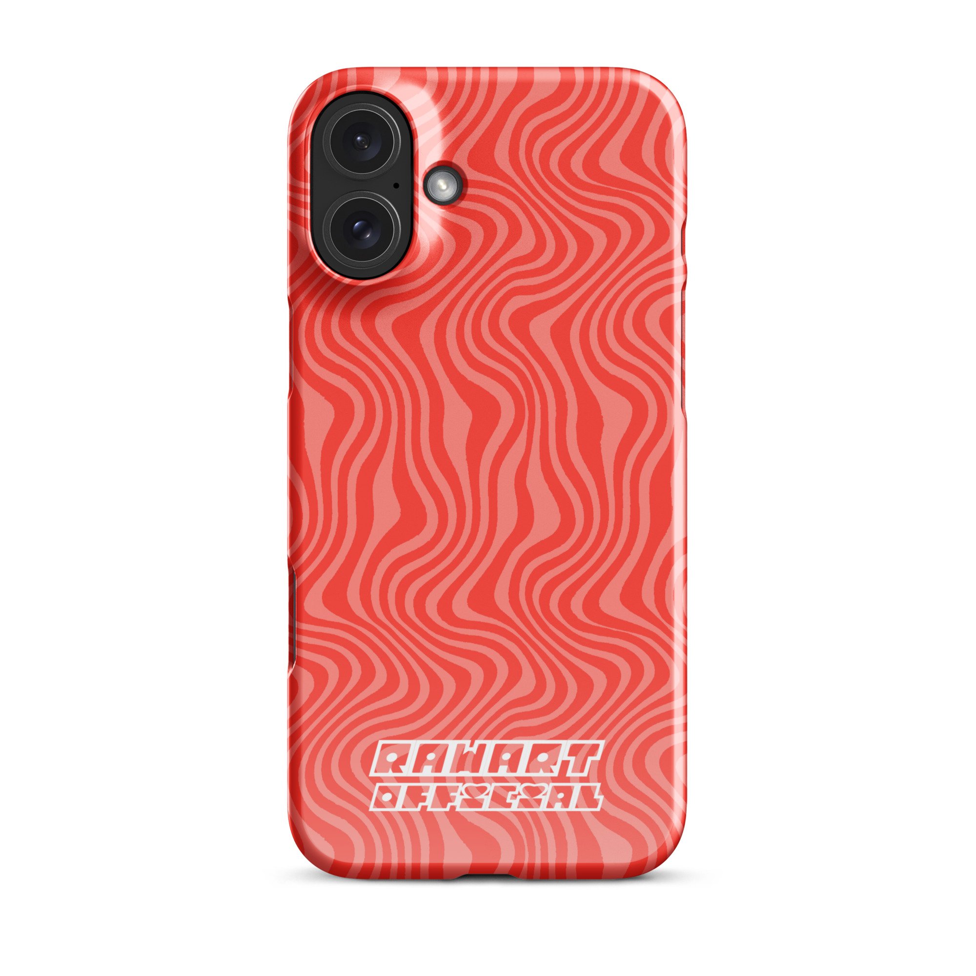 Red Retro Wavy Lines Snap case for iPhone® - POP ARTIST @RAWARTOFFICIAL