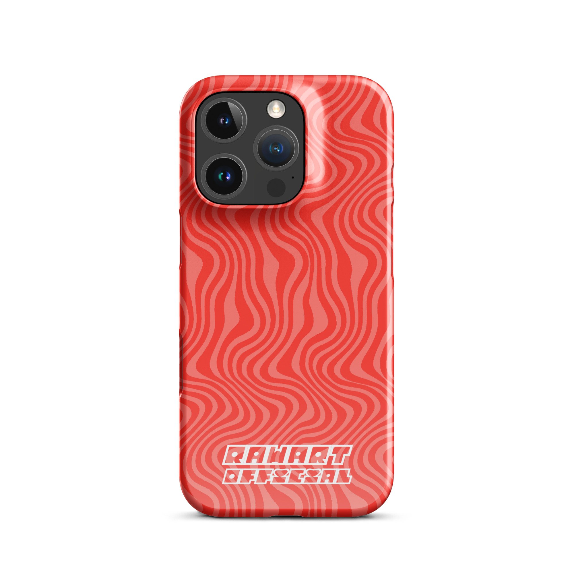 Red Retro Wavy Lines Snap case for iPhone® - POP ARTIST @RAWARTOFFICIAL