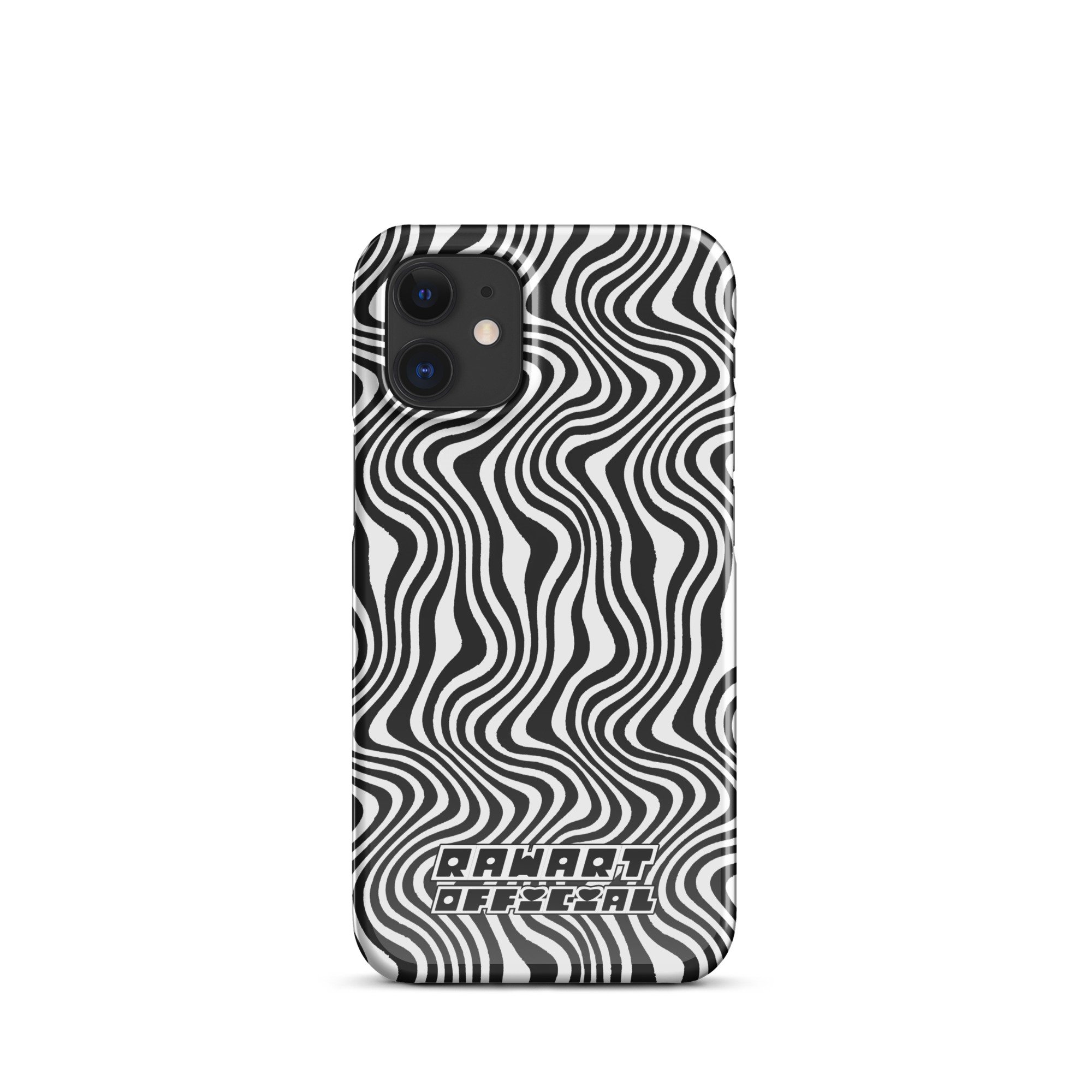 Black Retro Wavy Lines Snap case for iPhone® - POP ARTIST @RAWARTOFFICIAL