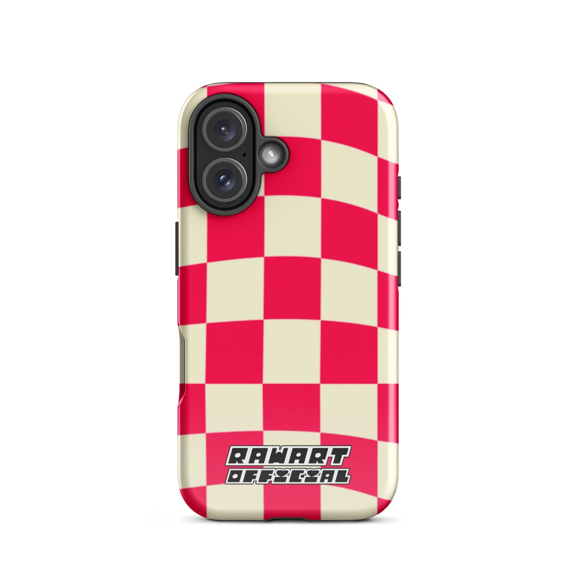 Retro Red Checkered Print Tough Case for iPhone® - POP ARTIST @RAWARTOFFICIAL