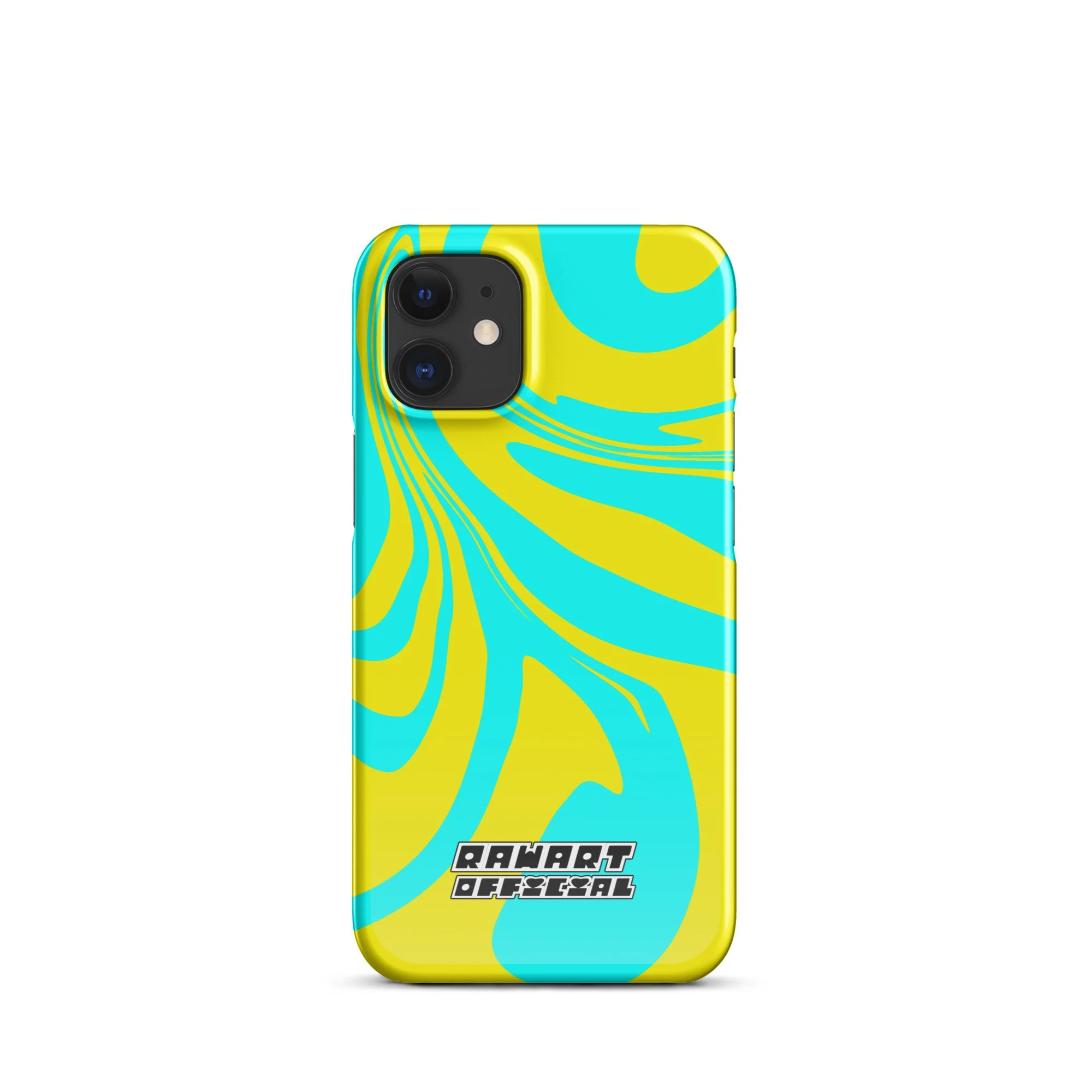 🍋💎 “Lemon-Lush” iPhone® Snap Case │ Neon Citrus & Aqua Y2K Swirl Cover 💎🍋 - POP ARTIST @RAWARTOFFICIAL