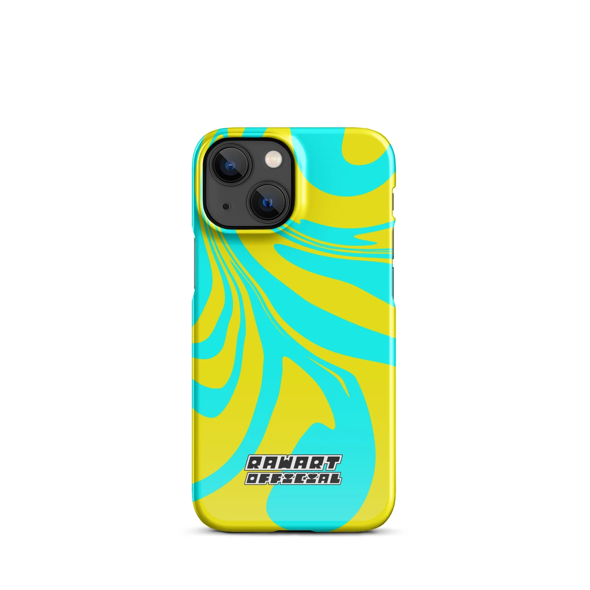 🍋💎 “Lemon-Lush” iPhone® Snap Case │ Neon Citrus & Aqua Y2K Swirl Cover 💎🍋 - POP ARTIST @RAWARTOFFICIAL
