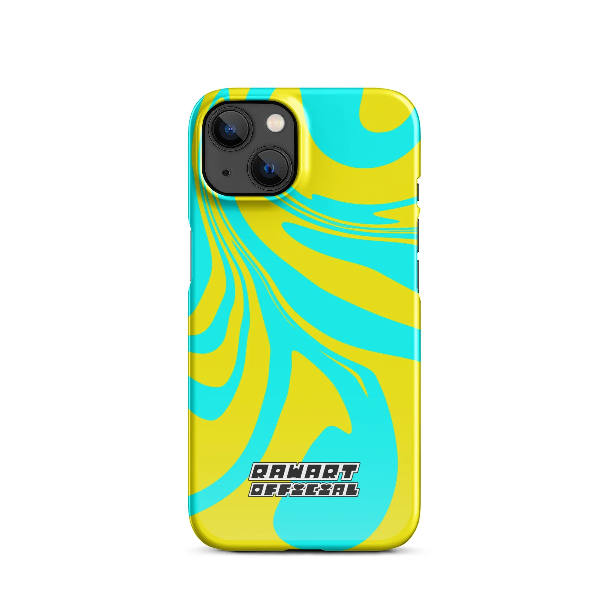 🍋💎 “Lemon-Lush” iPhone® Snap Case │ Neon Citrus & Aqua Y2K Swirl Cover 💎🍋 - POP ARTIST @RAWARTOFFICIAL