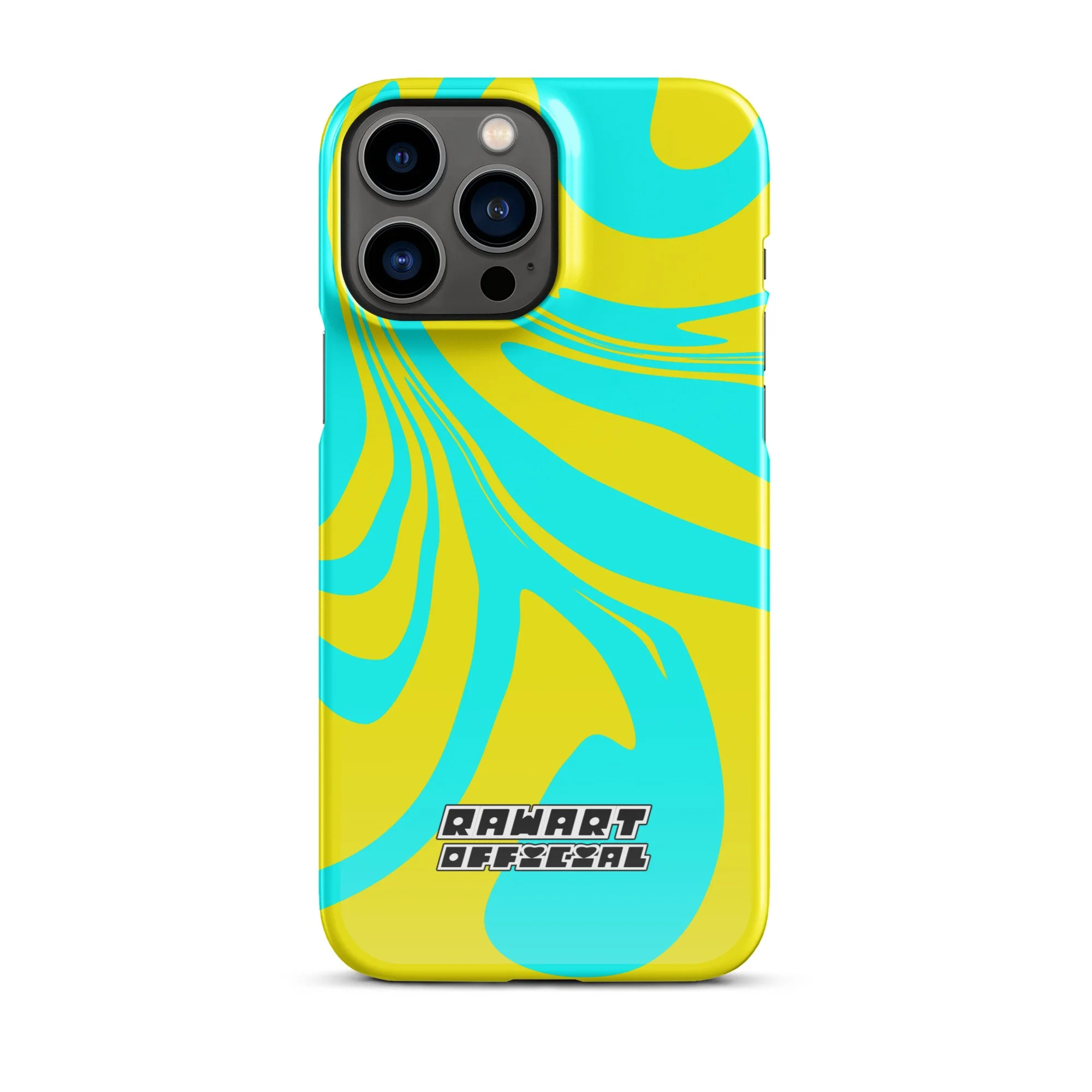 🍋💎 “Lemon-Lush” iPhone® Snap Case │ Neon Citrus & Aqua Y2K Swirl Cover 💎🍋 - POP ARTIST @RAWARTOFFICIAL