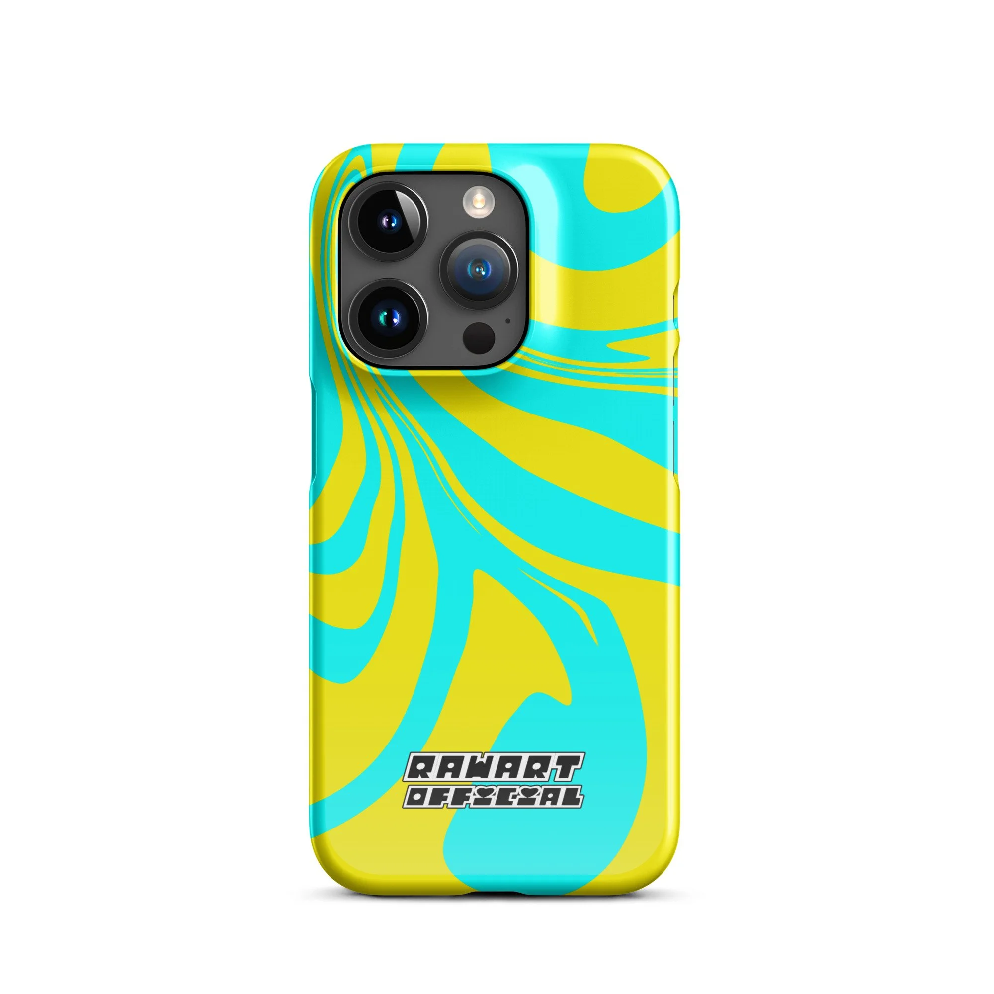 🍋💎 “Lemon-Lush” iPhone® Snap Case │ Neon Citrus & Aqua Y2K Swirl Cover 💎🍋 - POP ARTIST @RAWARTOFFICIAL