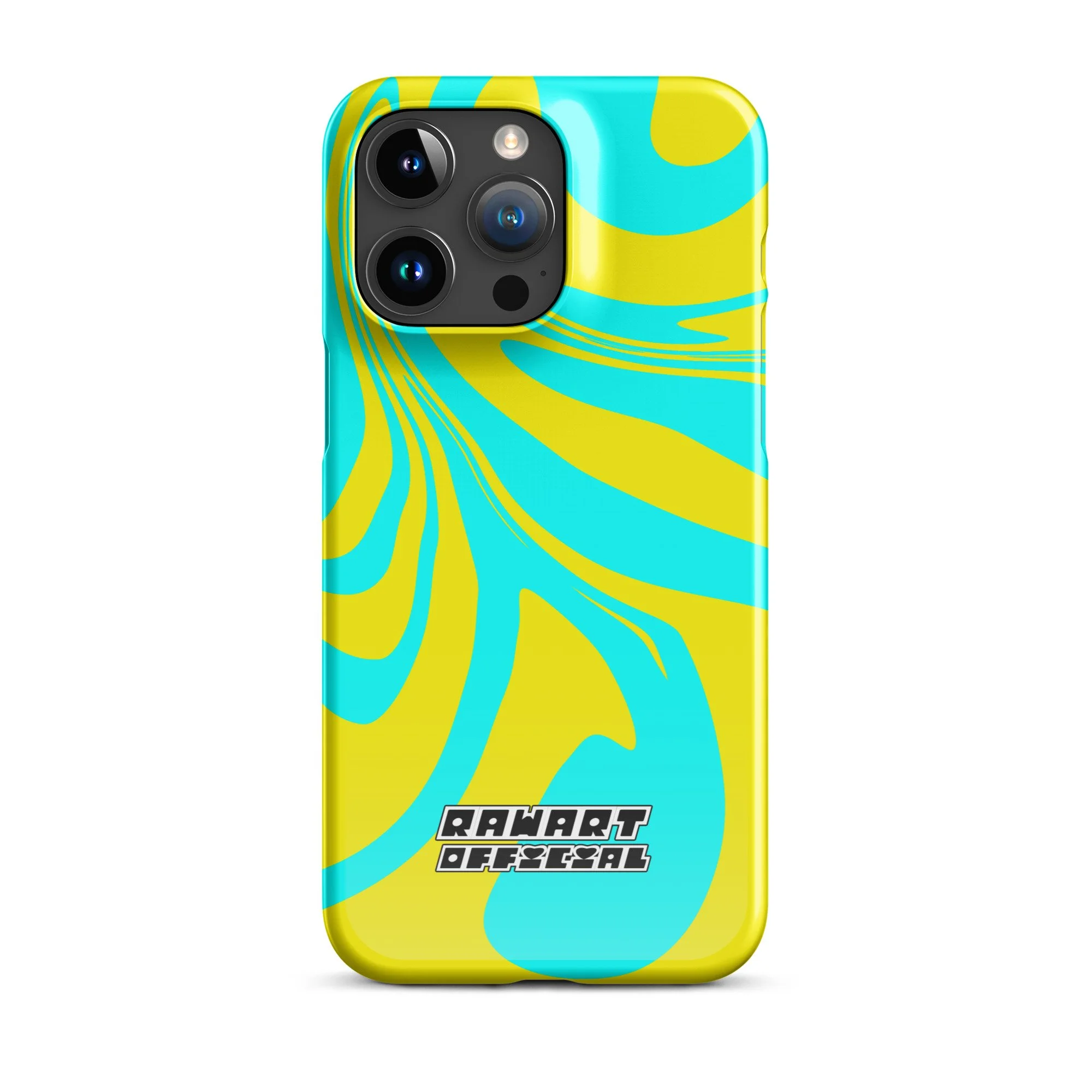🍋💎 “Lemon-Lush” iPhone® Snap Case │ Neon Citrus & Aqua Y2K Swirl Cover 💎🍋 - POP ARTIST @RAWARTOFFICIAL