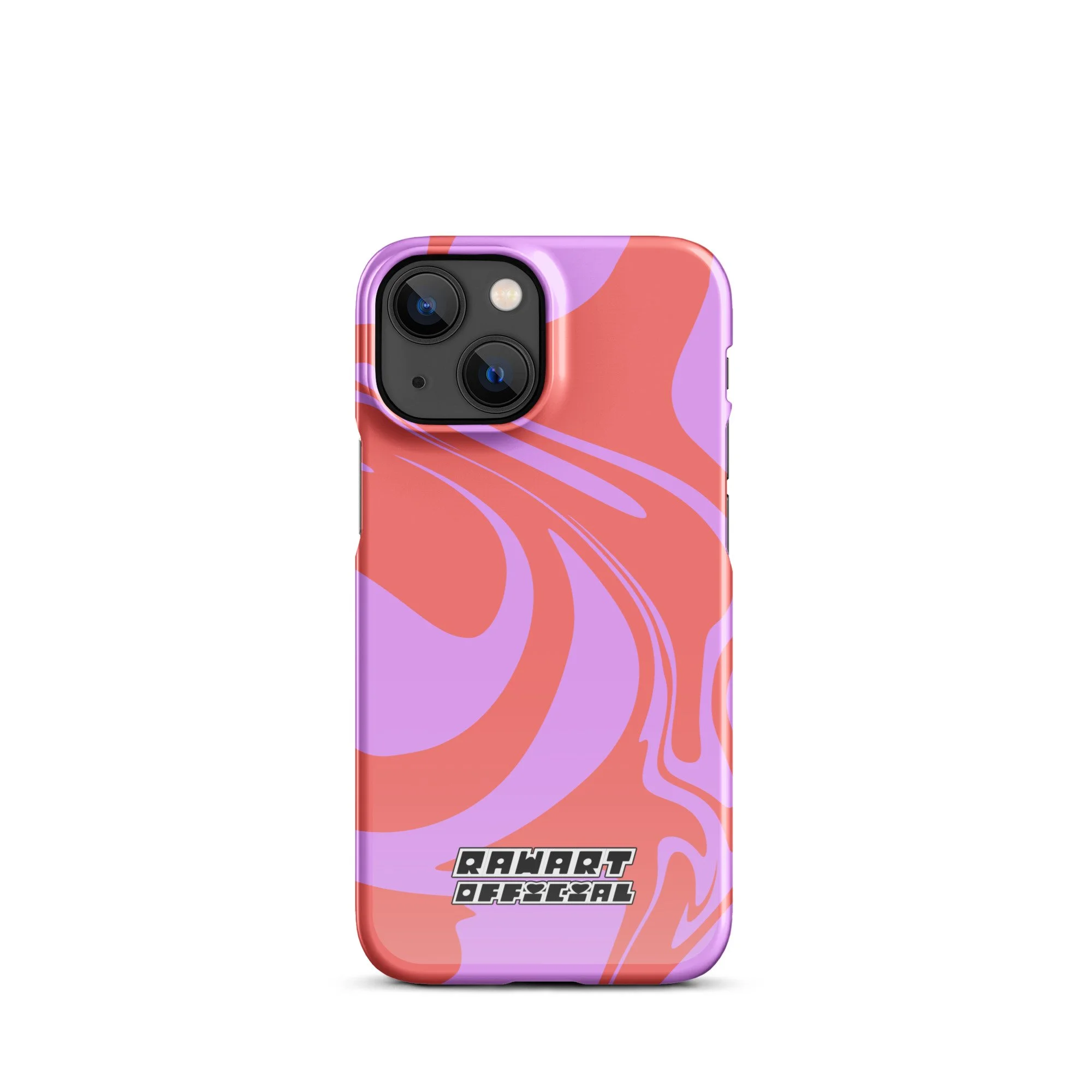 💜🔴 “Bubble Pop Swirl” iPhone® Snap Case │ Y2K Lavender-Red Retro Cover 🔴💜 - POP ARTIST @RAWARTOFFICIAL