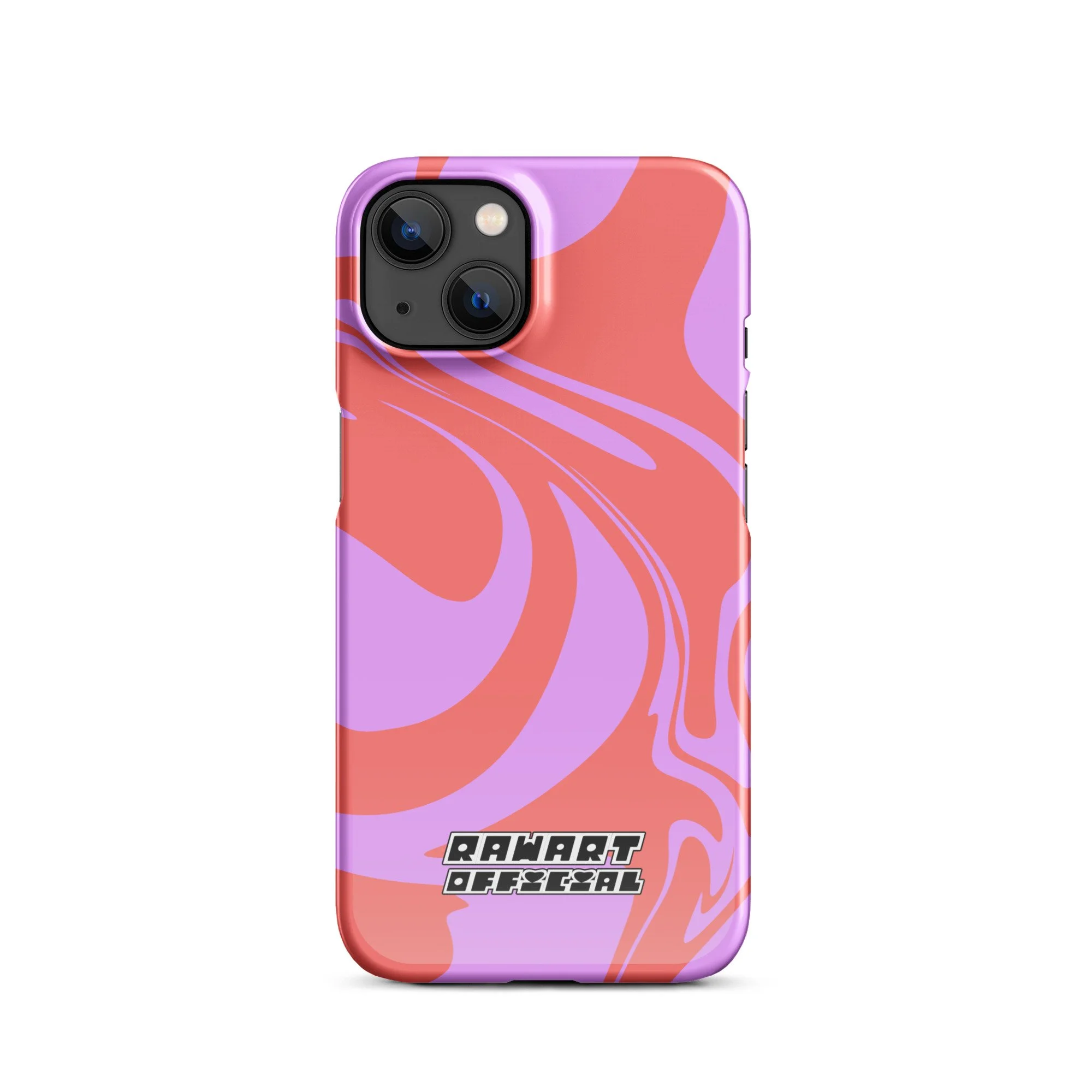 💜🔴 “Bubble Pop Swirl” iPhone® Snap Case │ Y2K Lavender-Red Retro Cover 🔴💜 - POP ARTIST @RAWARTOFFICIAL