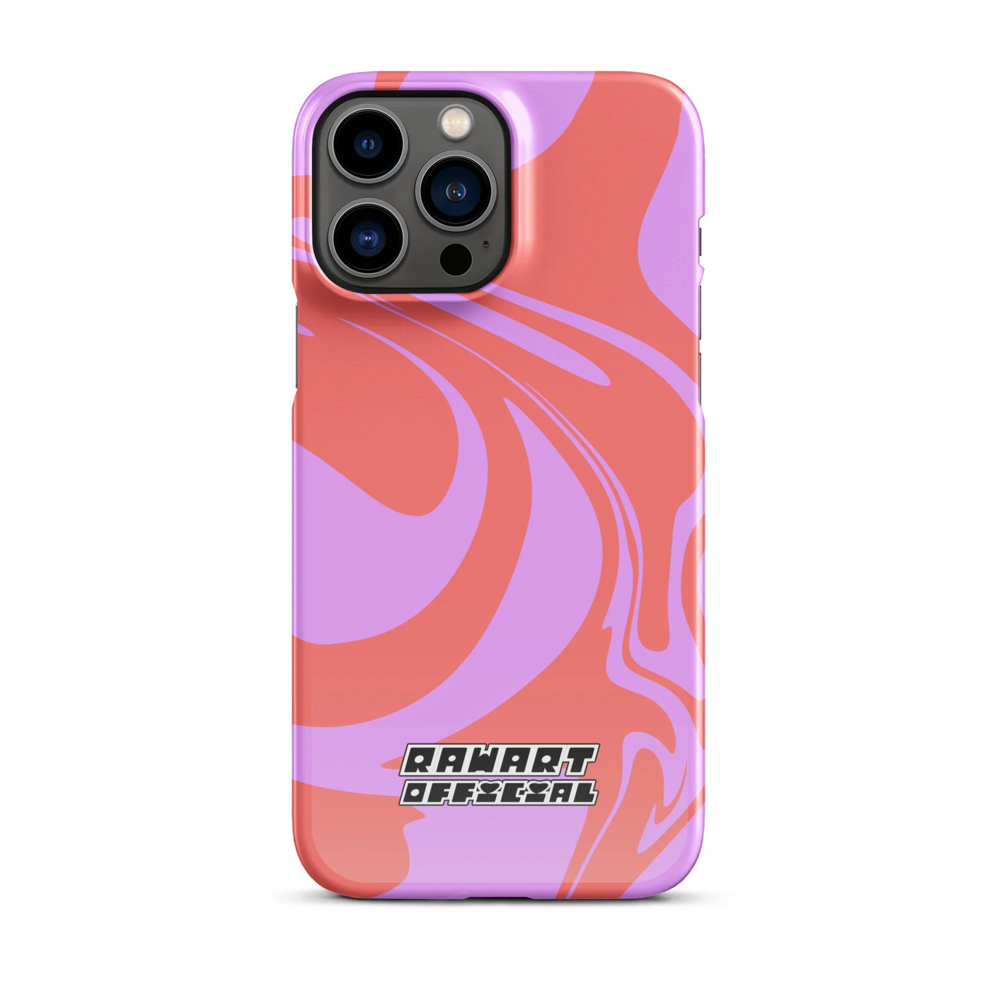 💜🔴 “Bubble Pop Swirl” iPhone® Snap Case │ Y2K Lavender-Red Retro Cover 🔴💜 - POP ARTIST @RAWARTOFFICIAL