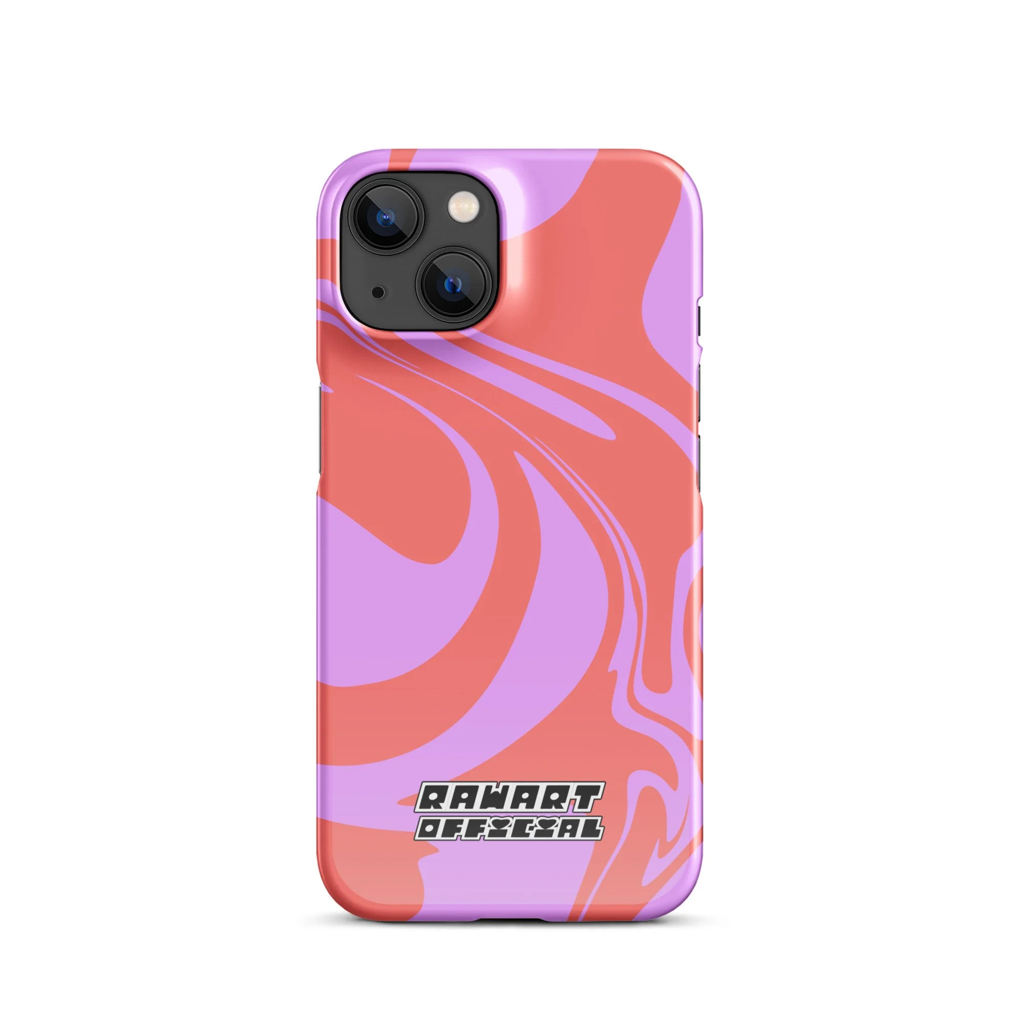 💜🔴 “Bubble Pop Swirl” iPhone® Snap Case │ Y2K Lavender-Red Retro Cover 🔴💜 - POP ARTIST @RAWARTOFFICIAL