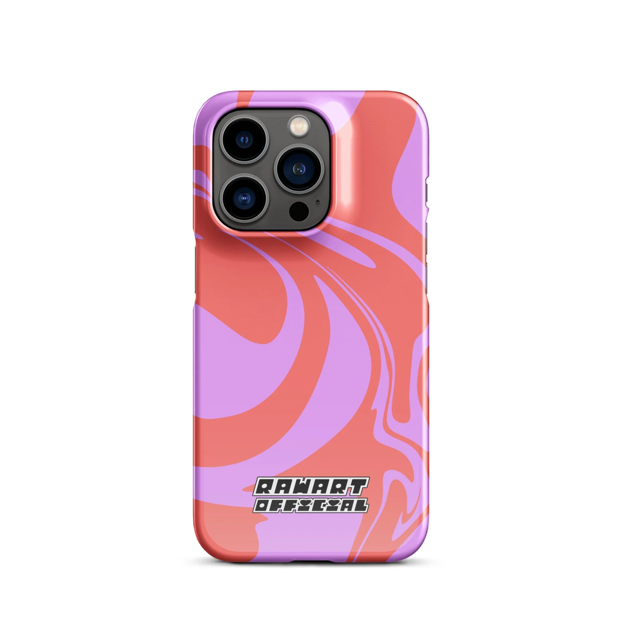 💜🔴 “Bubble Pop Swirl” iPhone® Snap Case │ Y2K Lavender-Red Retro Cover 🔴💜 - POP ARTIST @RAWARTOFFICIAL