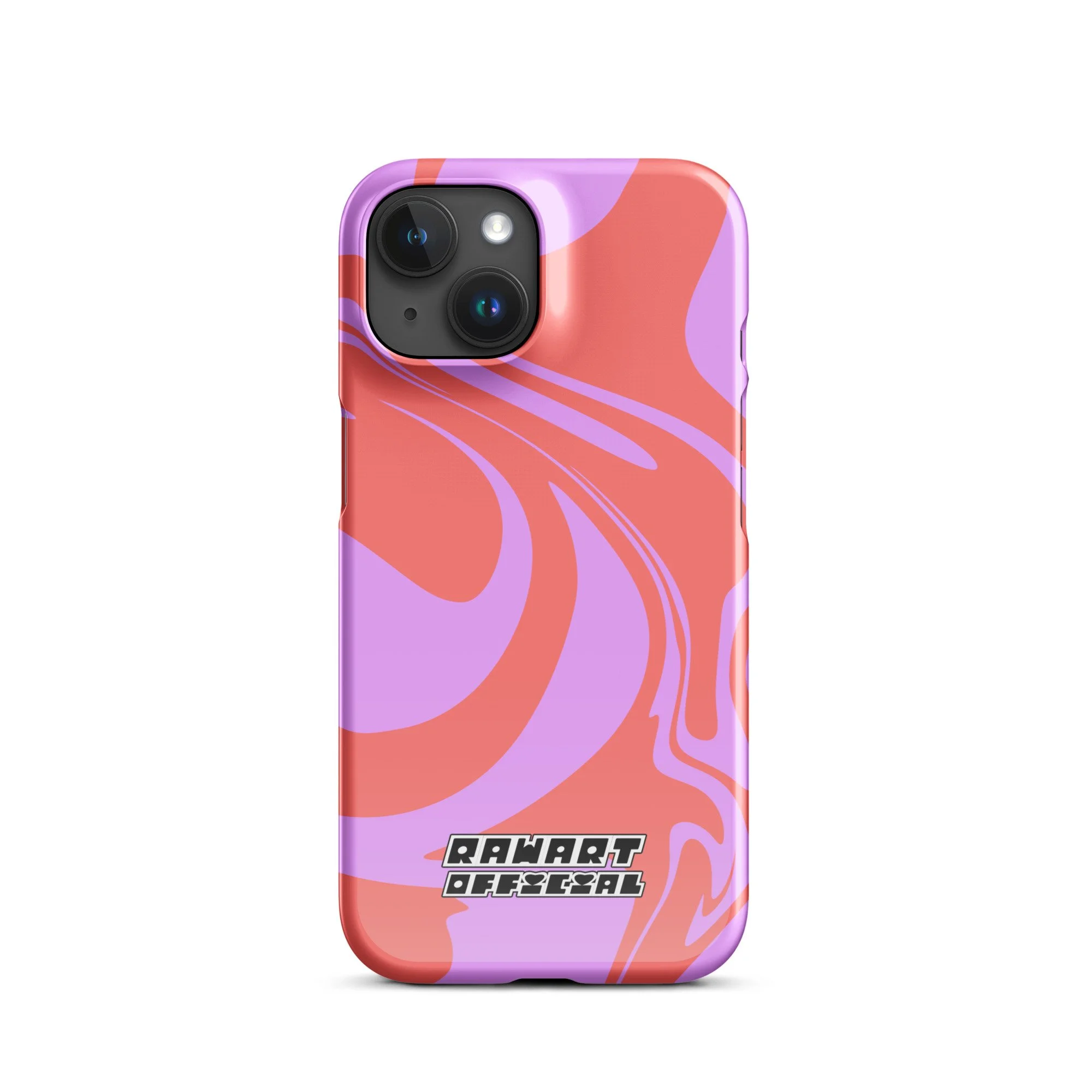 💜🔴 “Bubble Pop Swirl” iPhone® Snap Case │ Y2K Lavender-Red Retro Cover 🔴💜 - POP ARTIST @RAWARTOFFICIAL