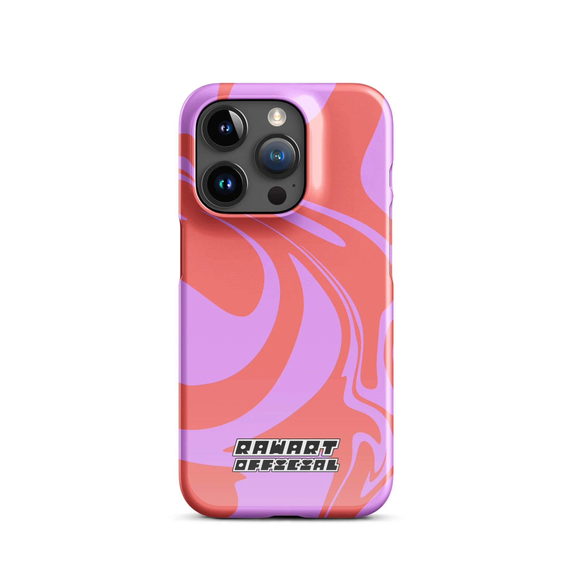 💜🔴 “Bubble Pop Swirl” iPhone® Snap Case │ Y2K Lavender-Red Retro Cover 🔴💜 - POP ARTIST @RAWARTOFFICIAL