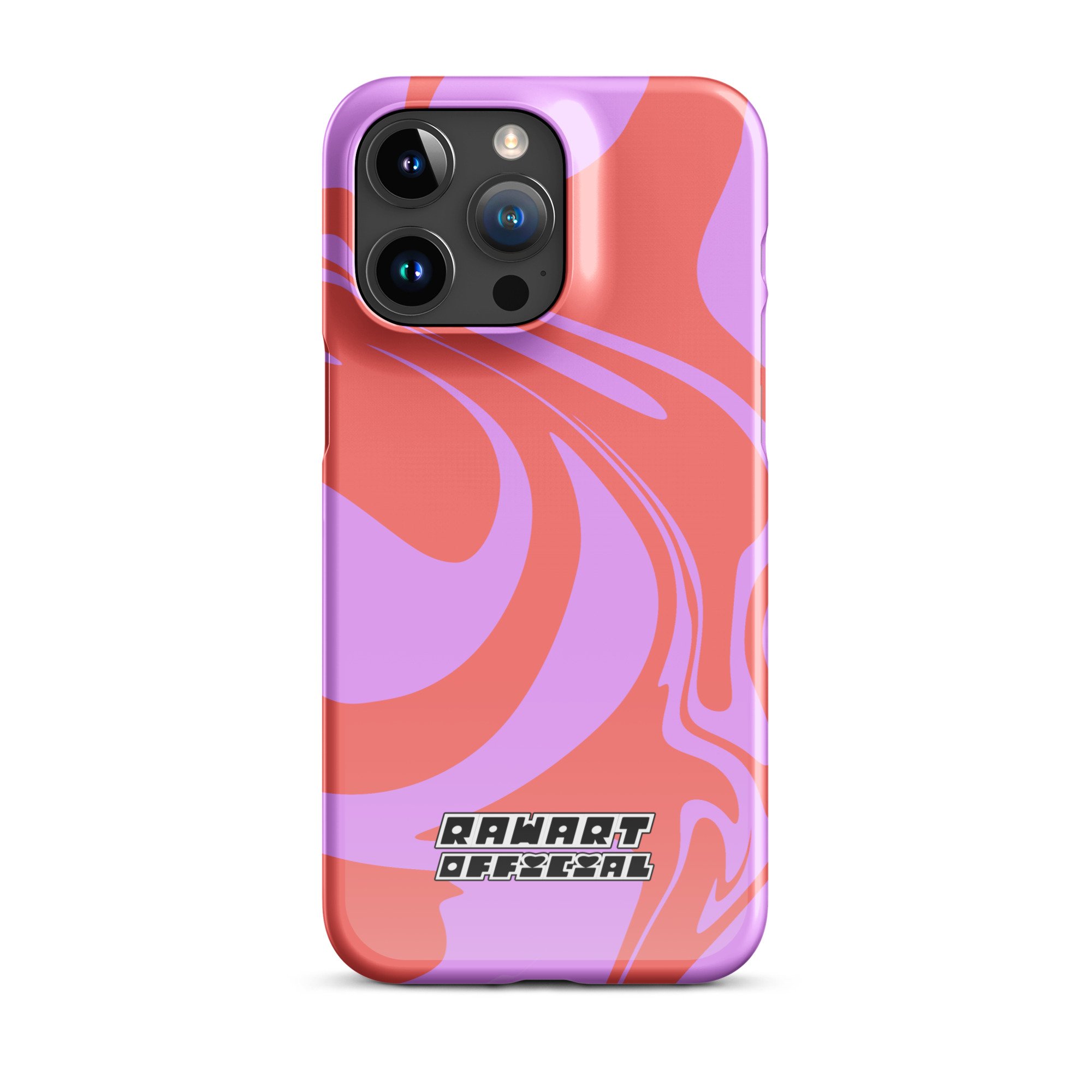 💜🔴 “Bubble Pop Swirl” iPhone® Snap Case │ Y2K Lavender-Red Retro Cover 🔴💜 - POP ARTIST @RAWARTOFFICIAL