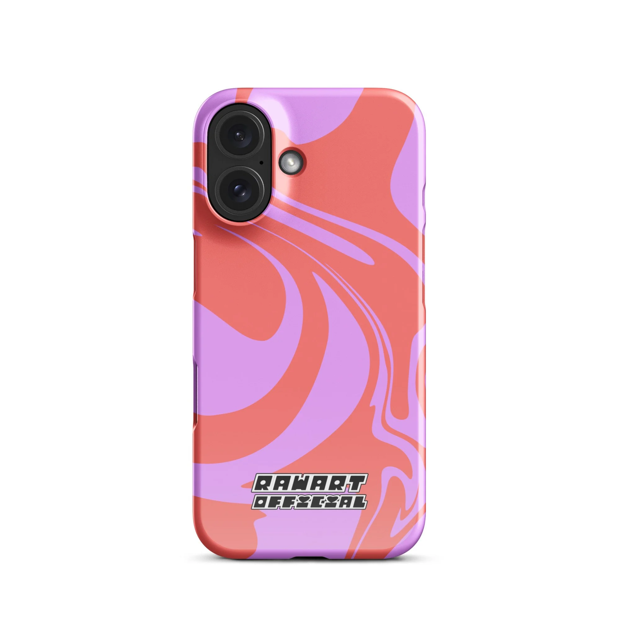 💜🔴 “Bubble Pop Swirl” iPhone® Snap Case │ Y2K Lavender-Red Retro Cover 🔴💜 - POP ARTIST @RAWARTOFFICIAL
