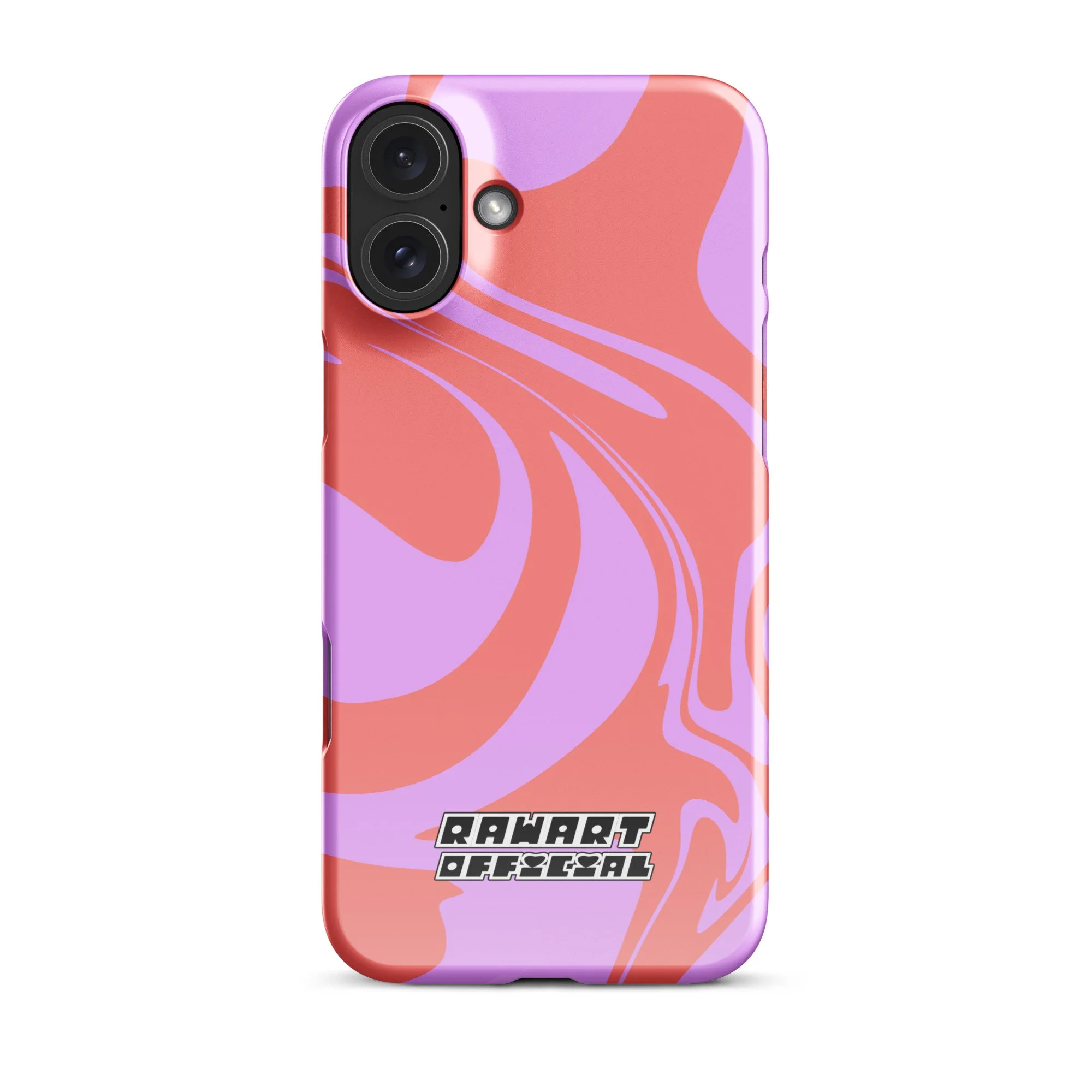 💜🔴 “Bubble Pop Swirl” iPhone® Snap Case │ Y2K Lavender-Red Retro Cover 🔴💜 - POP ARTIST @RAWARTOFFICIAL