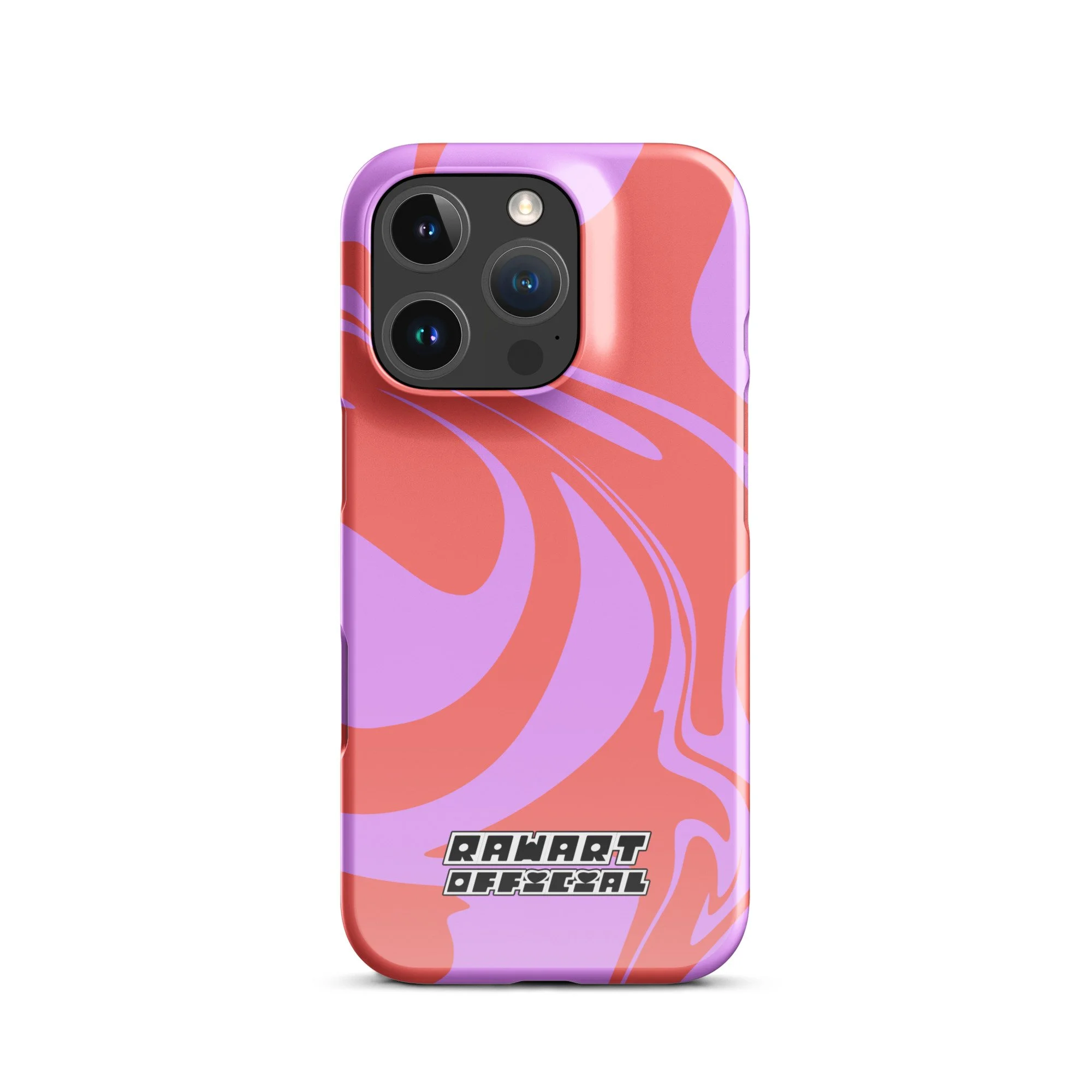 💜🔴 “Bubble Pop Swirl” iPhone® Snap Case │ Y2K Lavender-Red Retro Cover 🔴💜 - POP ARTIST @RAWARTOFFICIAL