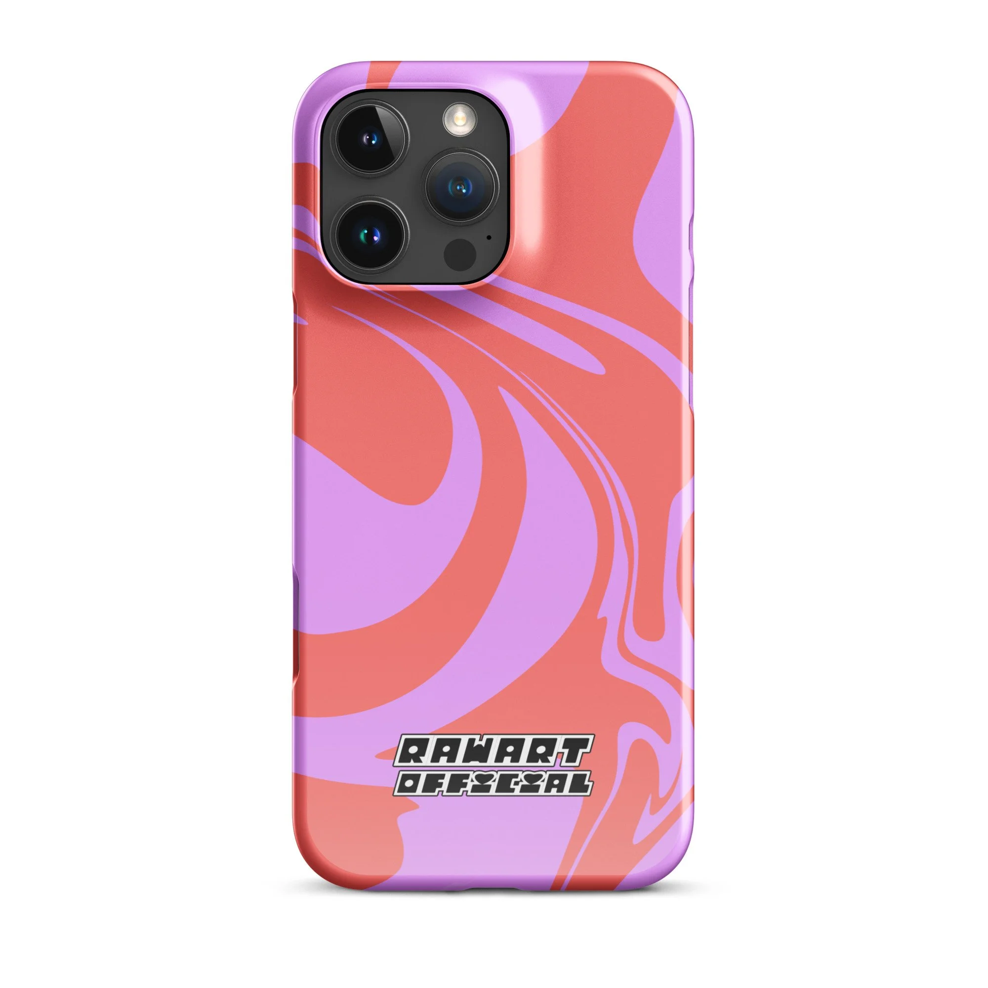 💜🔴 “Bubble Pop Swirl” iPhone® Snap Case │ Y2K Lavender-Red Retro Cover 🔴💜 - POP ARTIST @RAWARTOFFICIAL