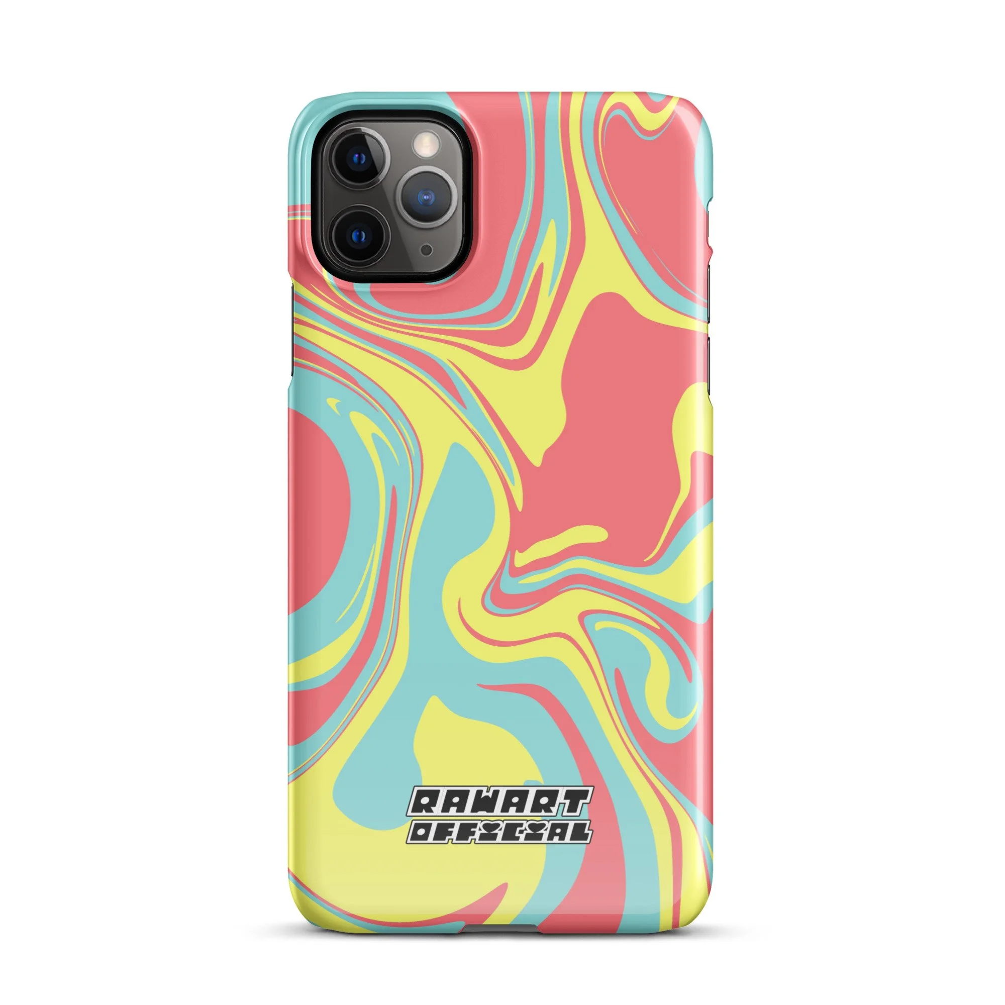 🌈💛 “Groovy Wave” iPhone® Snap Case │ Pastel Rainbow Y2K Swirl Cover 💗🌈 - POP ARTIST @RAWARTOFFICIAL